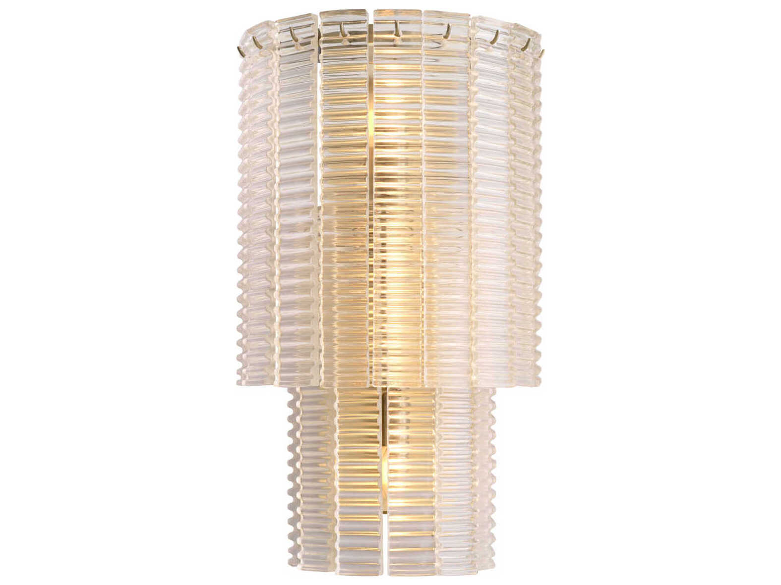 Eichholtz Imperial Brushed Brass Clear Glass Wall Sconce