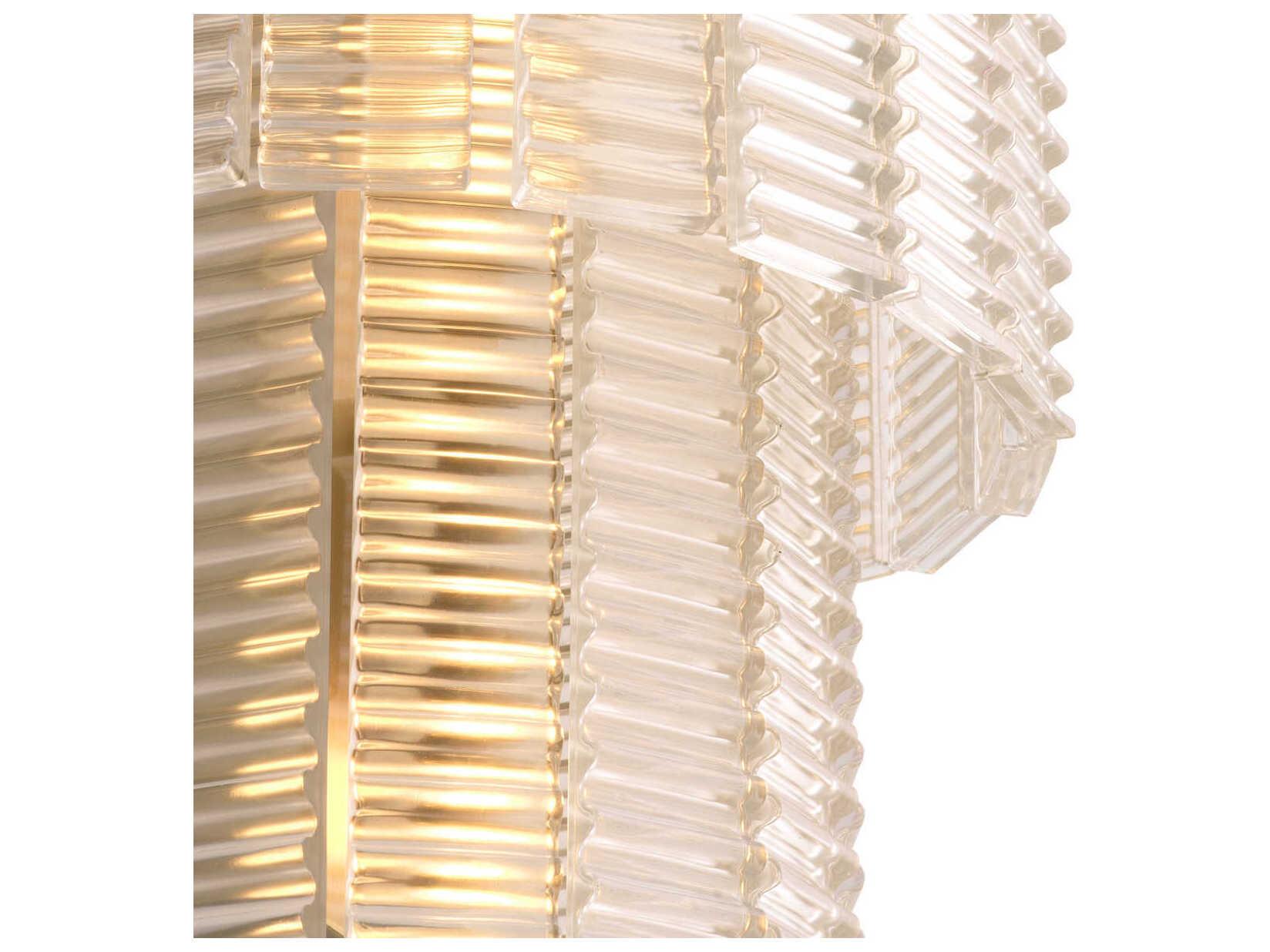 Eichholtz Imperial Brushed Brass Clear Glass Wall Sconce