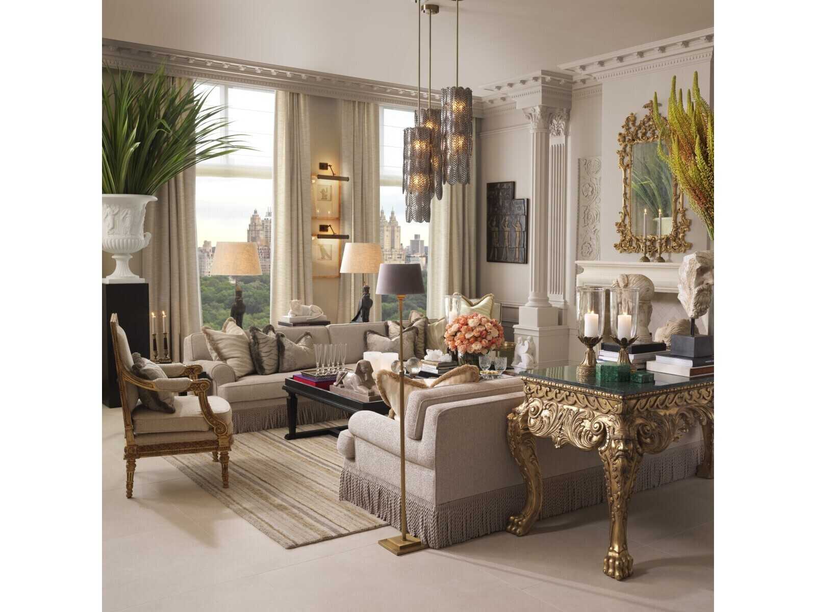 Eichholtz Tryon Brushed Brass Floor Lamp