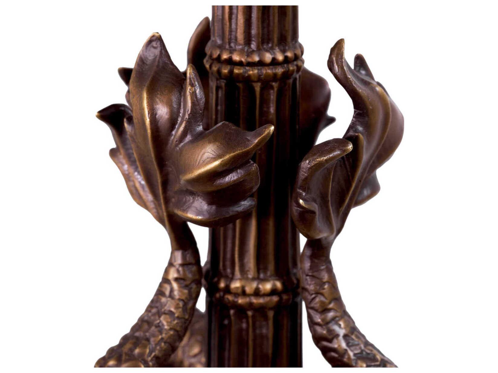 Eichholtz Hurricanes Bronze Highlight Clear Glass Candle Holder