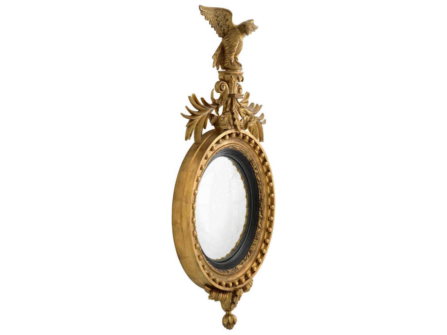 Eichholtz Girandole Antique Gold Mirror Glass Wall Round