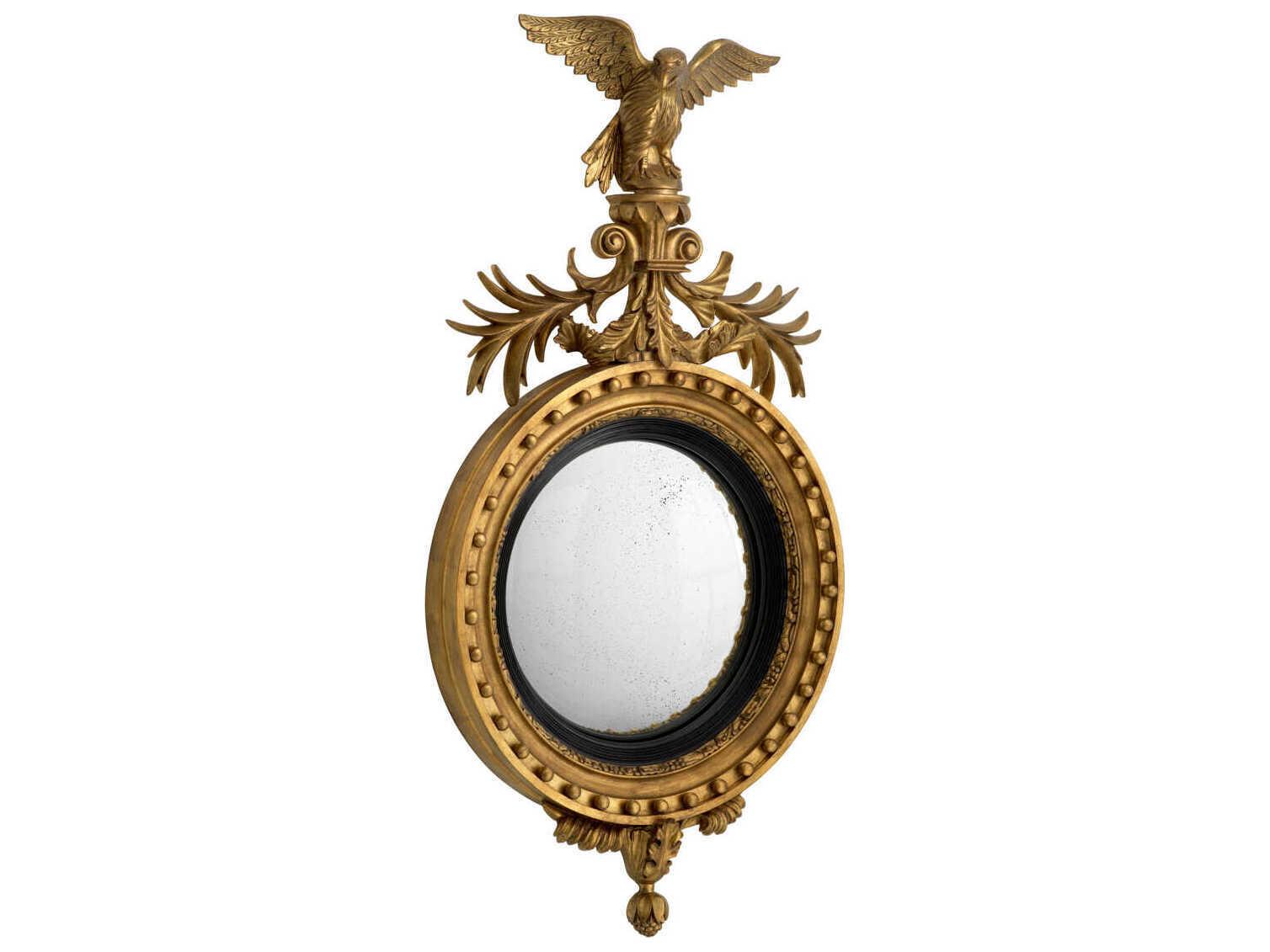 Eichholtz Girandole Antique Gold Mirror Glass Wall Round