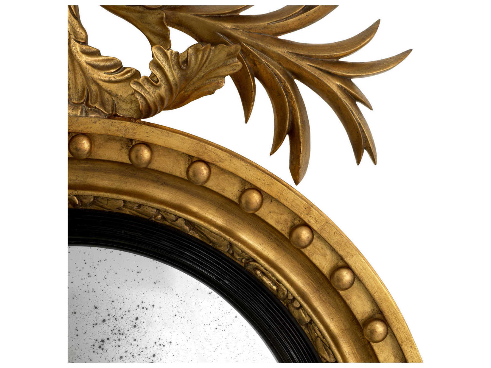 Eichholtz Girandole Antique Gold Mirror Glass Wall Round