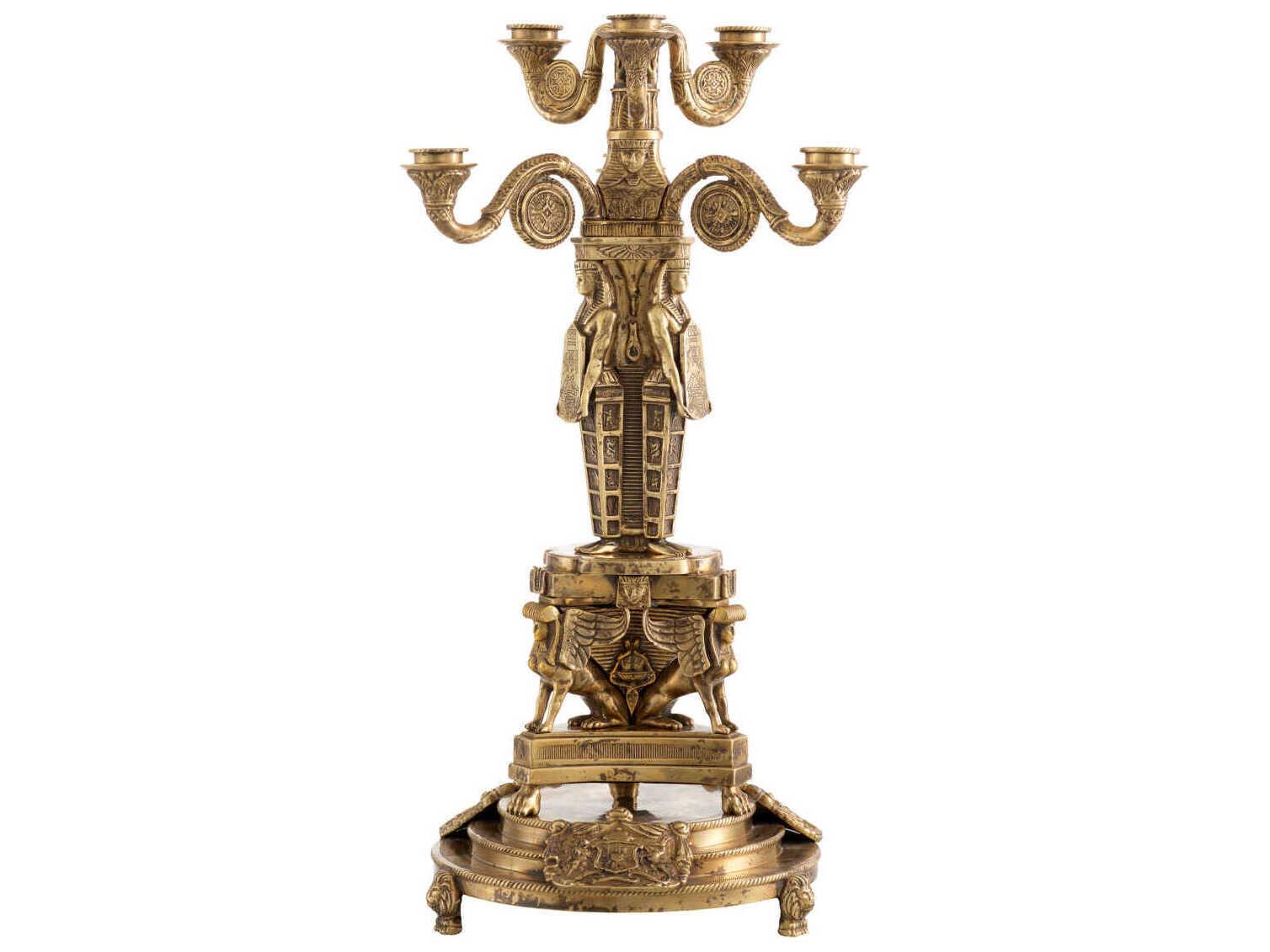 Eichholtz Candle Holders Antique Brass Holder