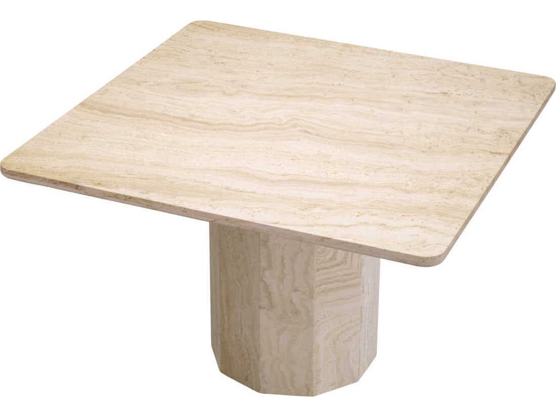 Eichholtz Piazza Square Stone Travertine Dining Table