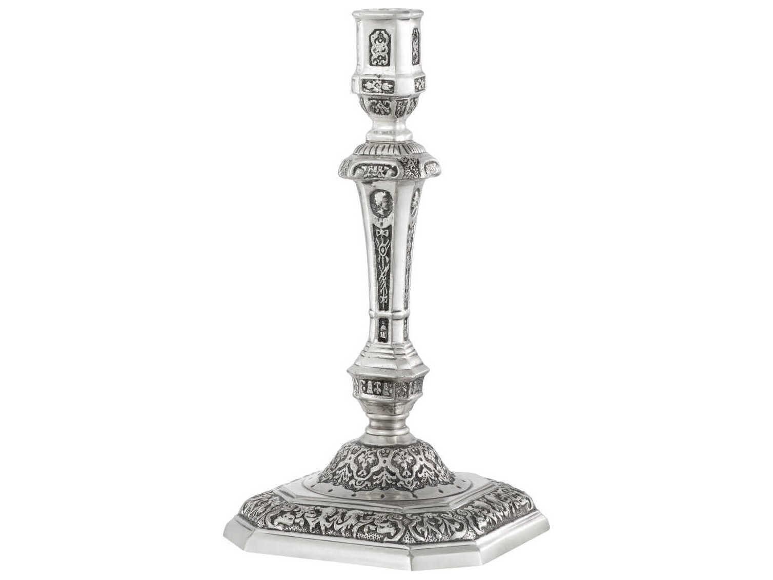 Eichholtz Candle Holders Antique Silver Holder