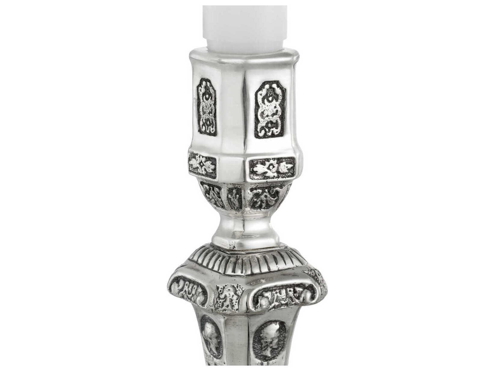 Eichholtz Candle Holders Antique Silver Holder