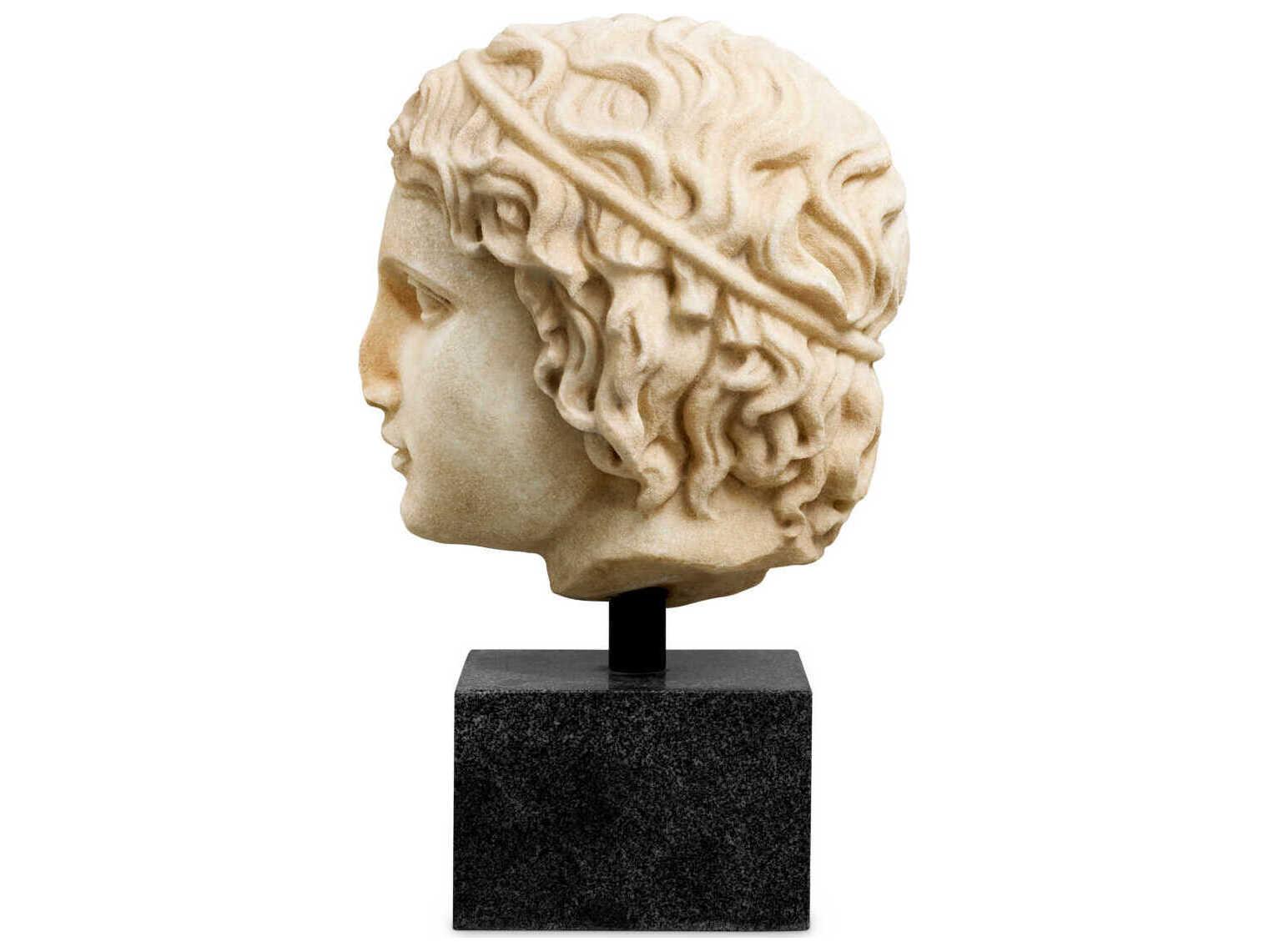 Eichholtz Statues Marble Black Granite Base Sculpture