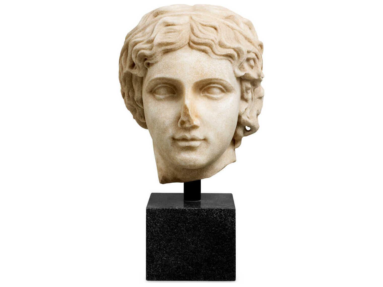 Eichholtz Statues Marble Black Granite Base Sculpture