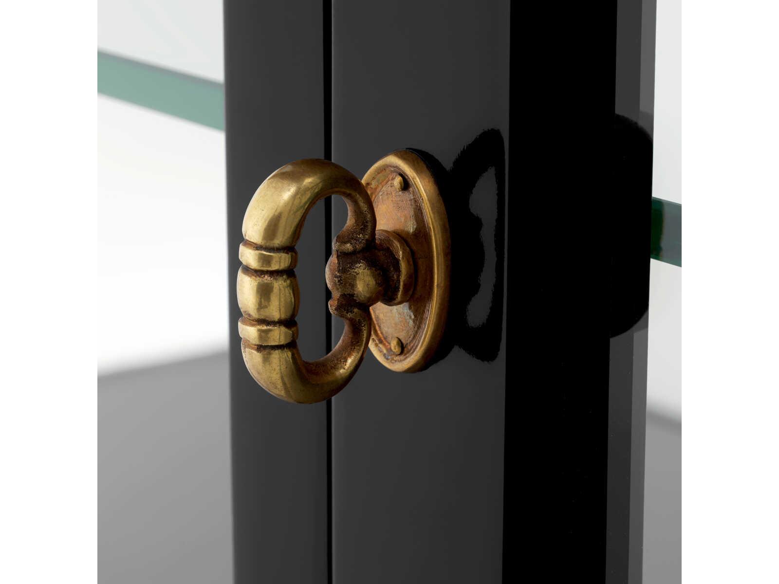 Eichholtz Gala Rectangular Black Clear Glass Console Table