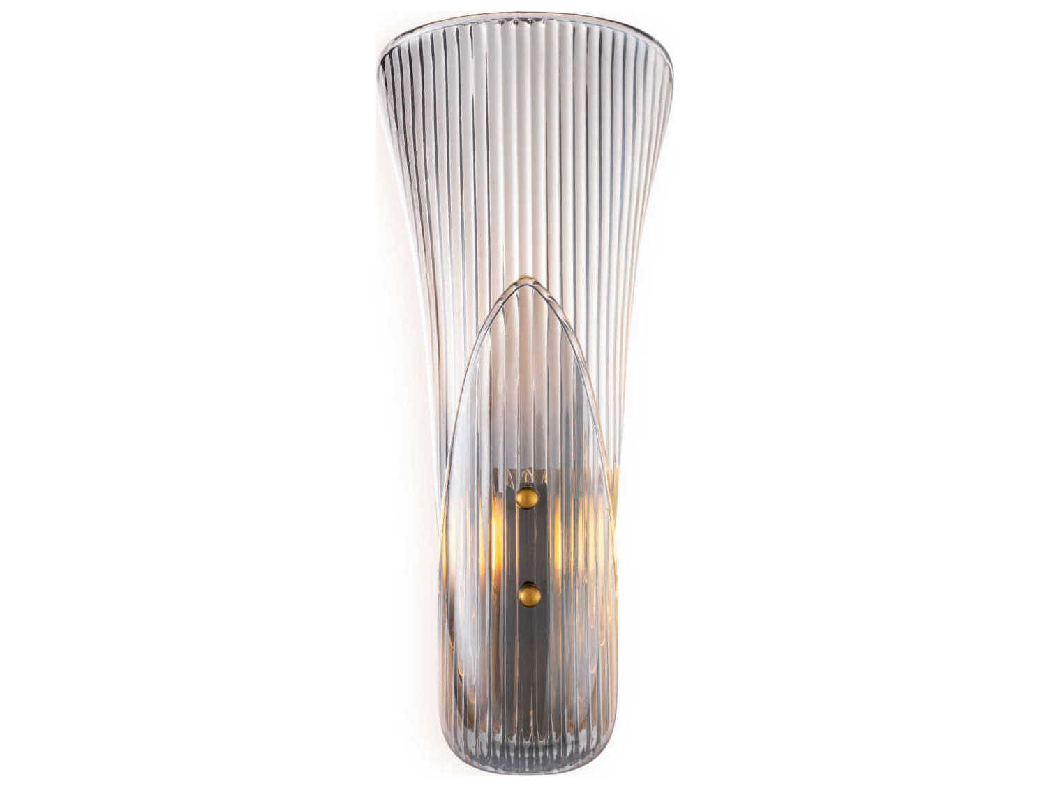 Eichholtz Amun Brushed Brass Smoke Glass Wall Sconce