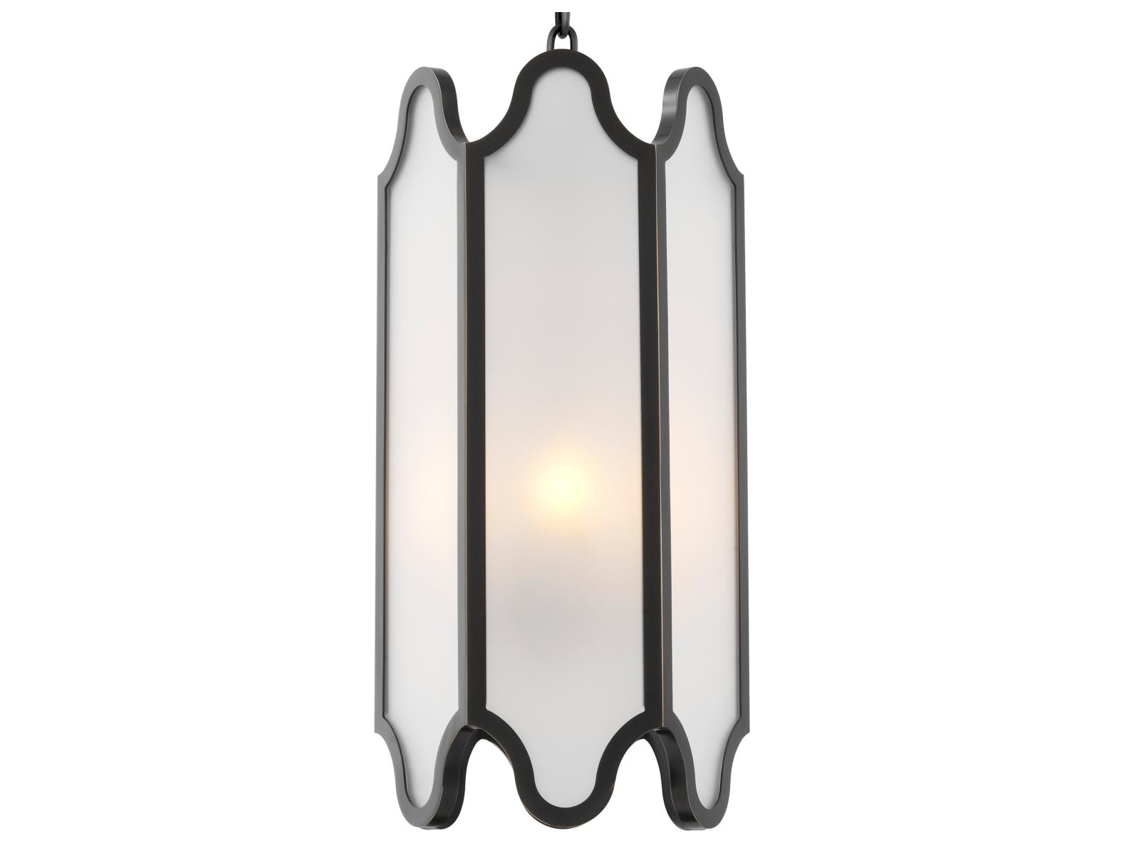 Eichholtz Bronze X White Glass Mini Pendant