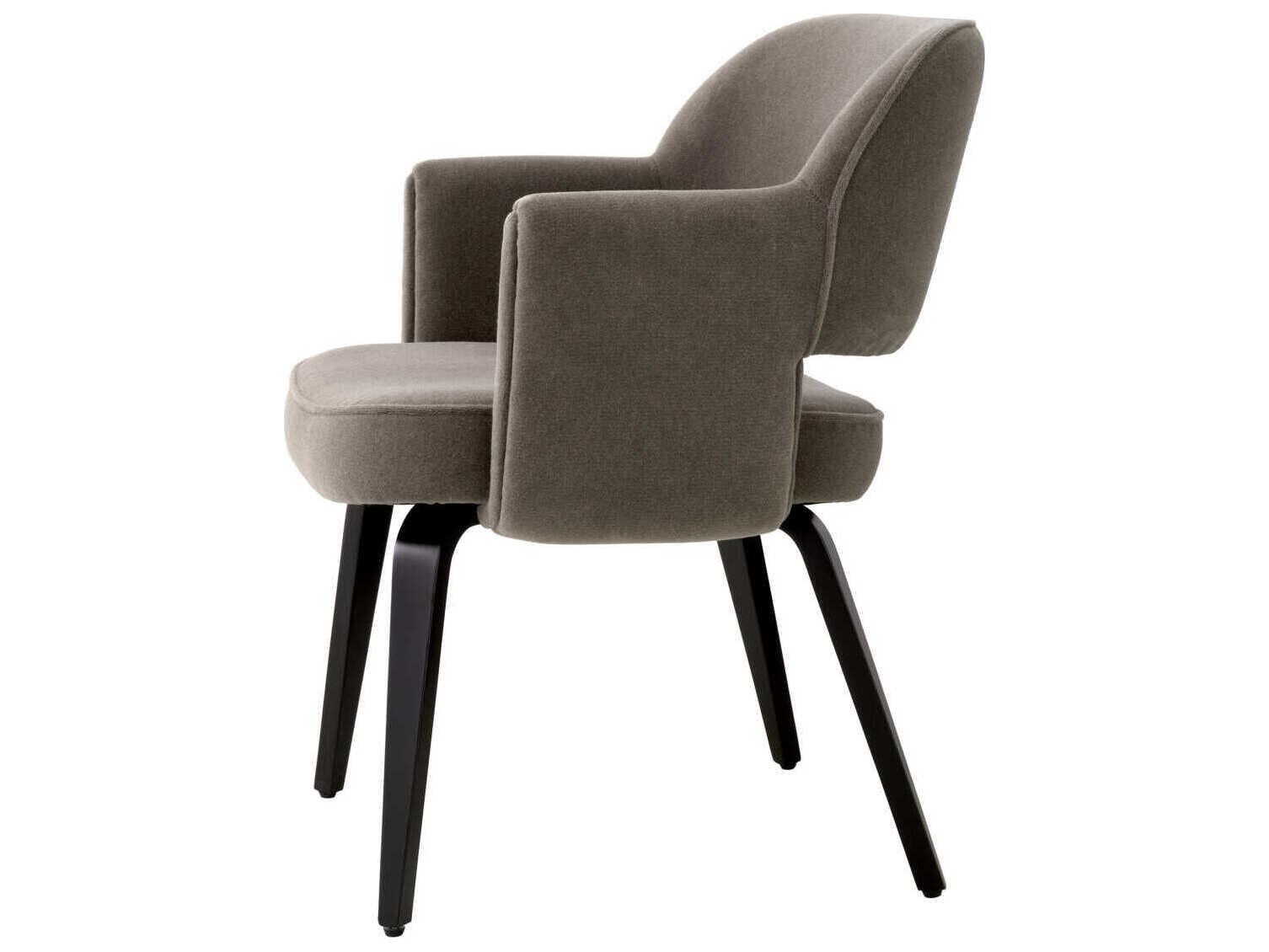 Eichholtz Park Brown Upholstered Arm Dining Chair