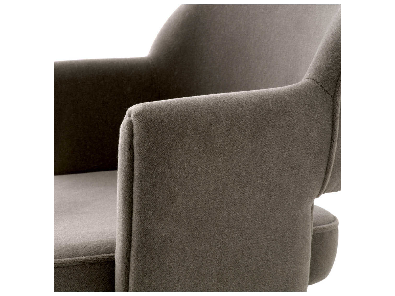 Eichholtz Park Brown Upholstered Arm Dining Chair