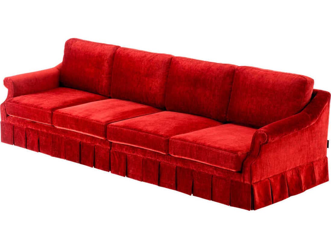 Eichholtz Verplanck Wrey Velvet Red Upholstered Sofa