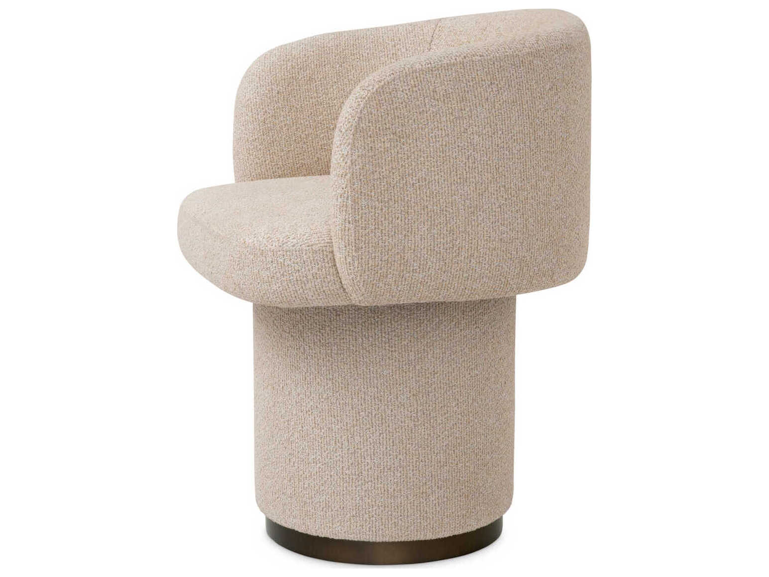 Eichholtz Marly Beige Upholstered Arm Dining Chair