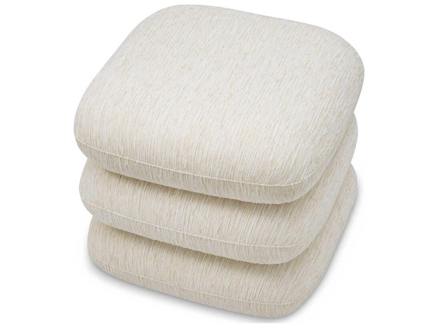 Eichholtz Greenwich White Upholstered Accent Stool