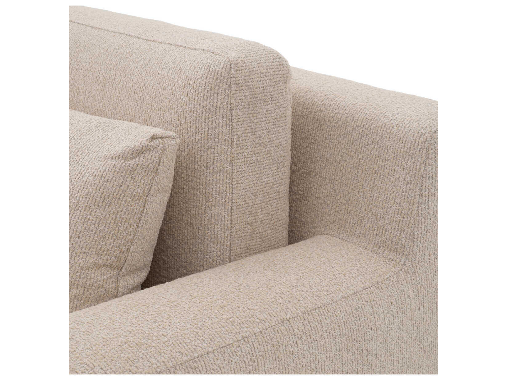 Eichholtz Manhattan Palmer Beige Black Base Upholstered Sofa