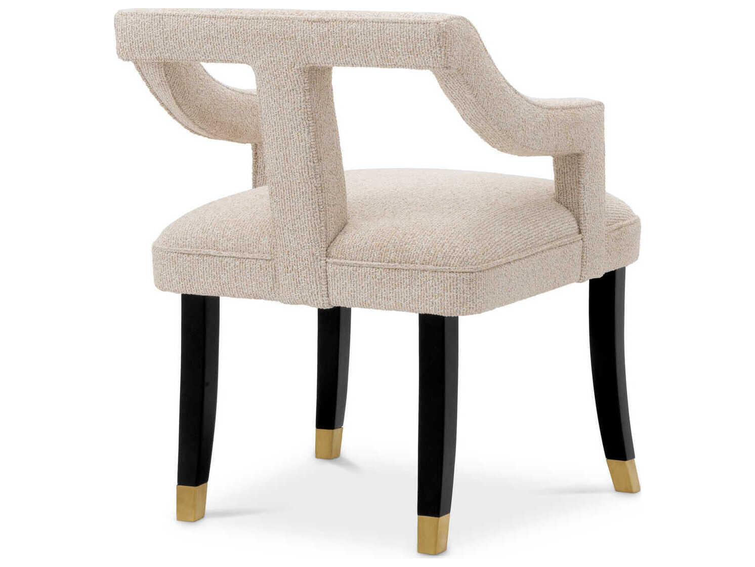 Eichholtz Roumier Beige Upholstered Arm Dining Chair