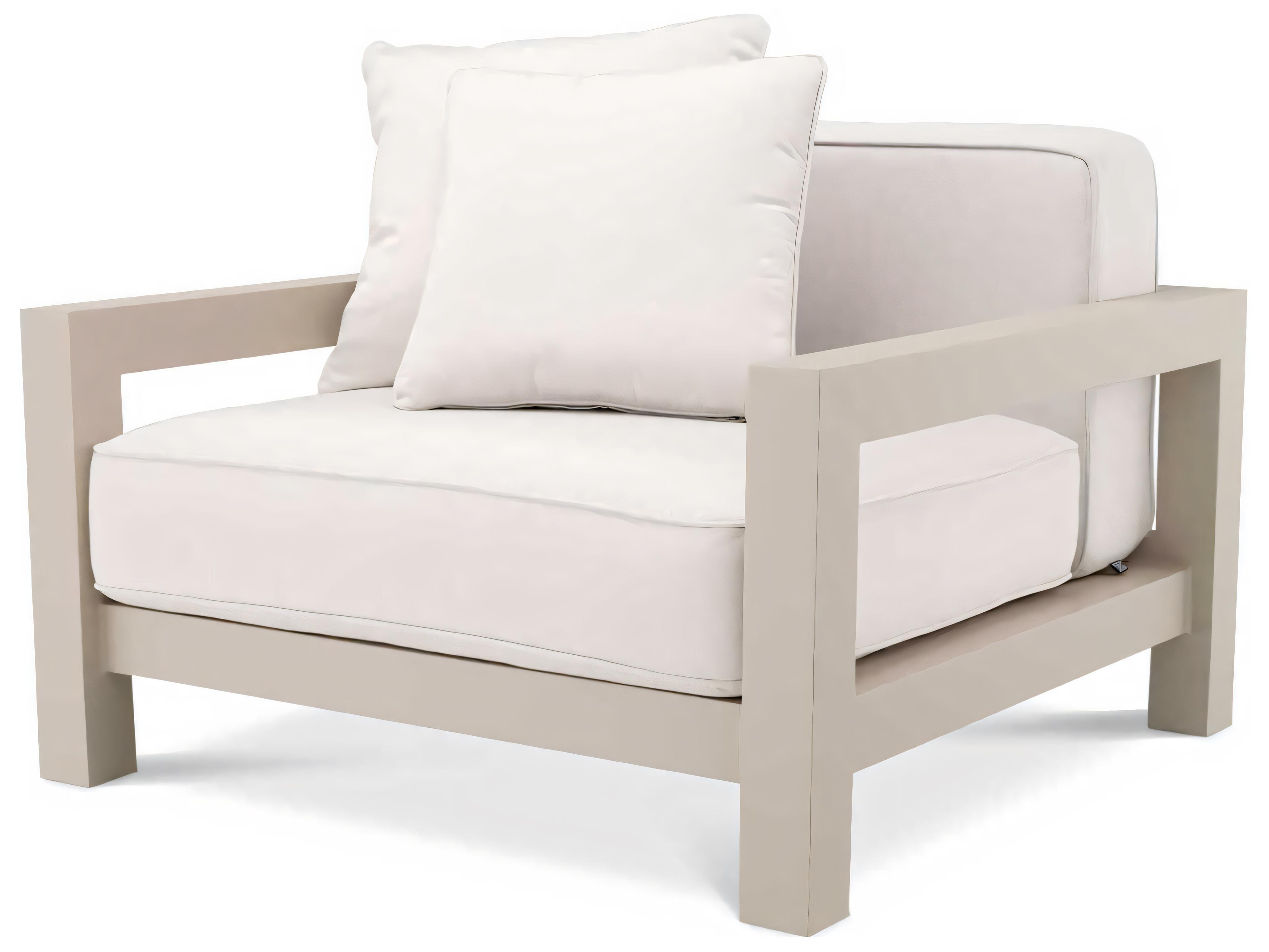 Eichholtz Outdoor Sand Finish Sunbrella Canvas Lounge Chair