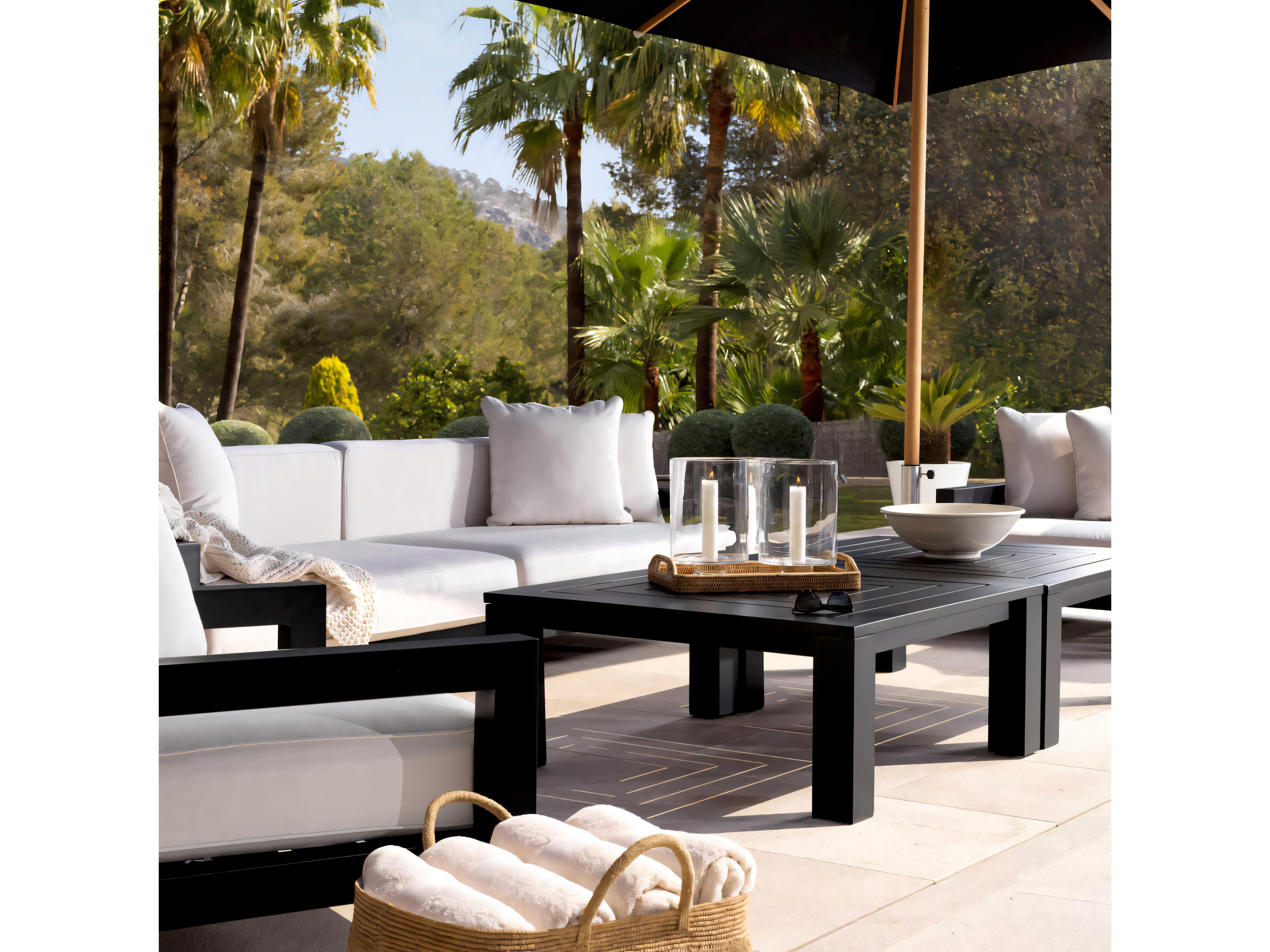 Eichholtz Outdoor Black Finish Coffee Table