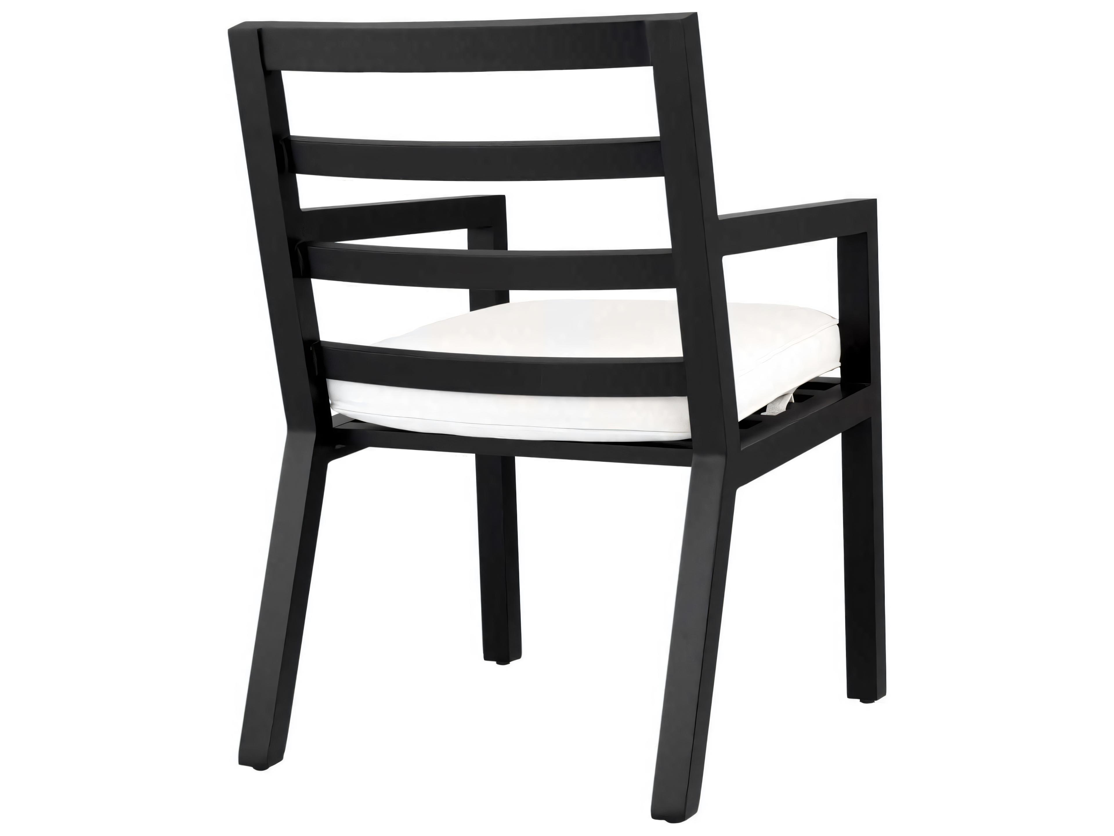Eichholtz Outdoor Black Finish Sunbrella Canvas Dining Chair