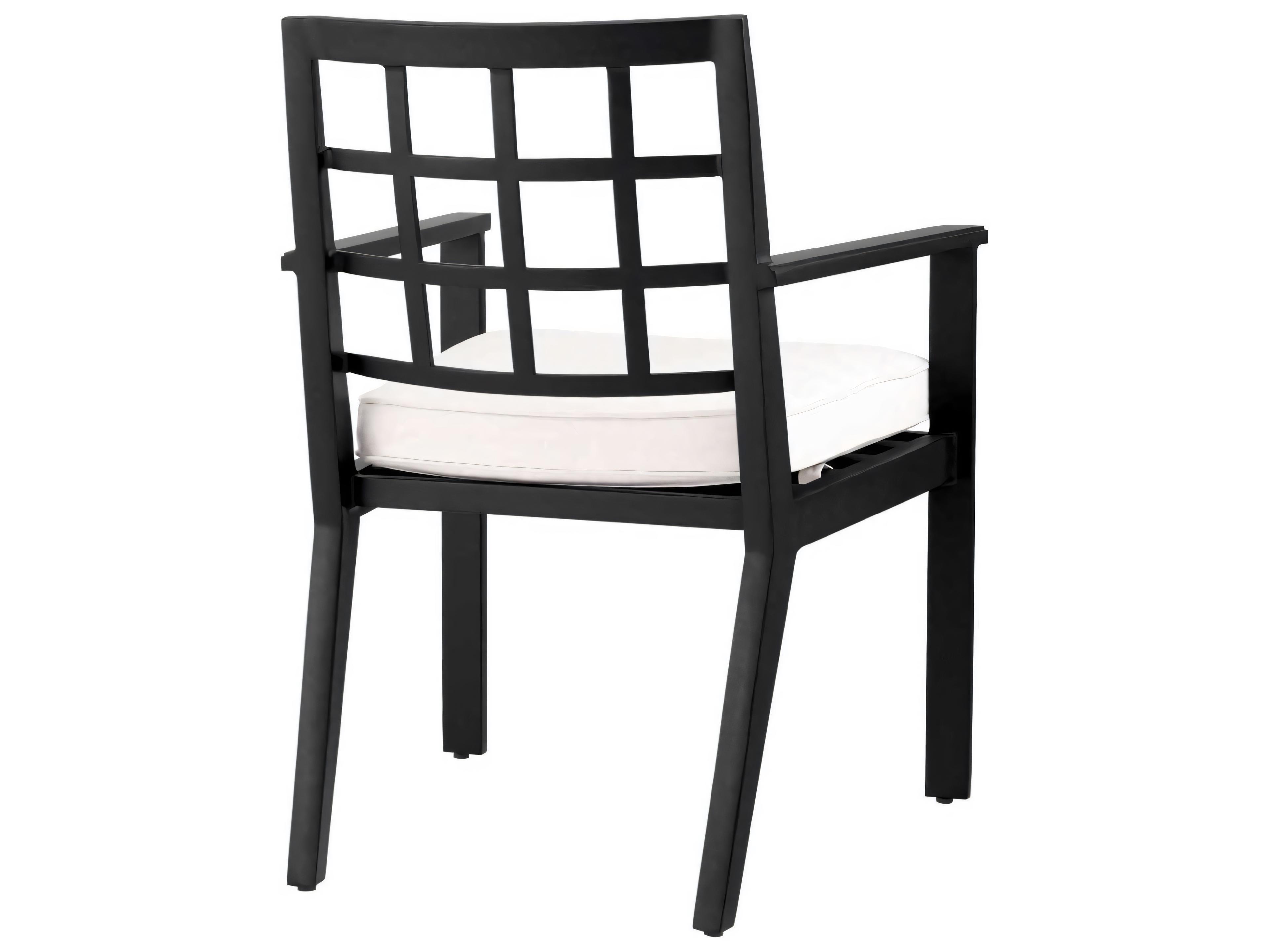 Eichholtz Outdoor Black Finish Sunbrella Canvas Dining Chair