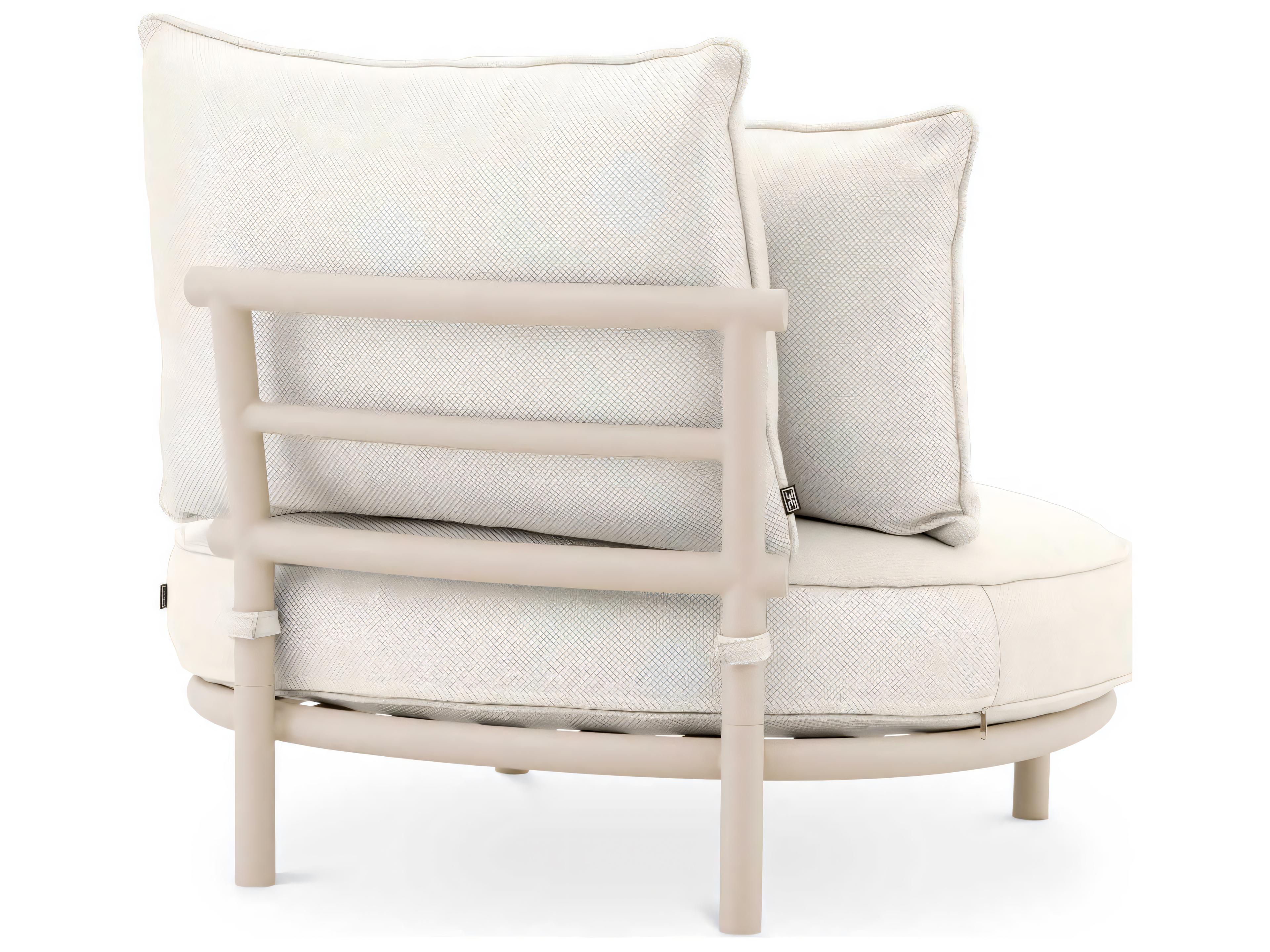 Eichholtz Outdoor Sand Finish Lewis Off-white grey Lounge Chair