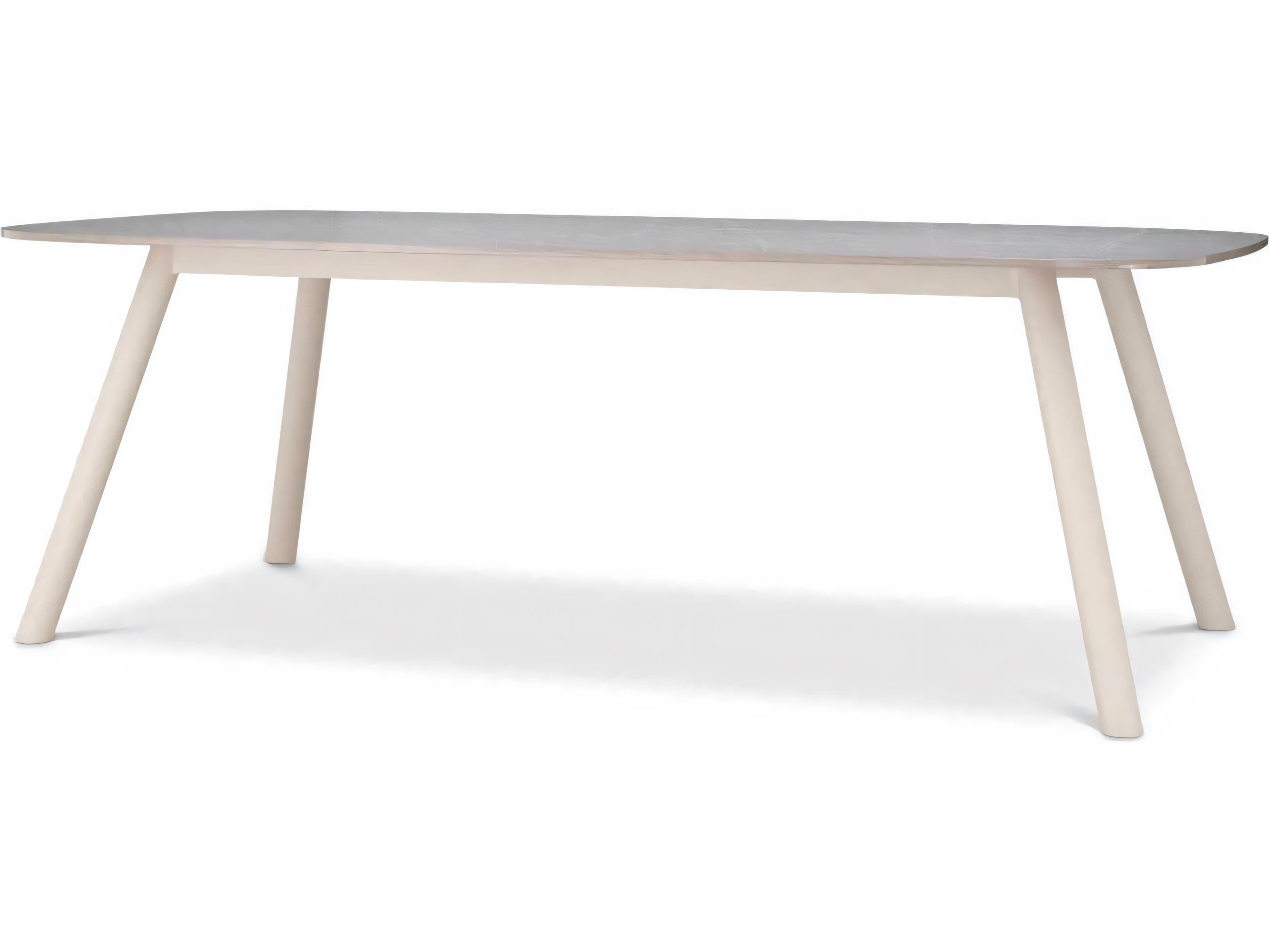 Eichholtz Outdoor Sand Finish Light Grey Ceramic Marble Look Top Dining Table