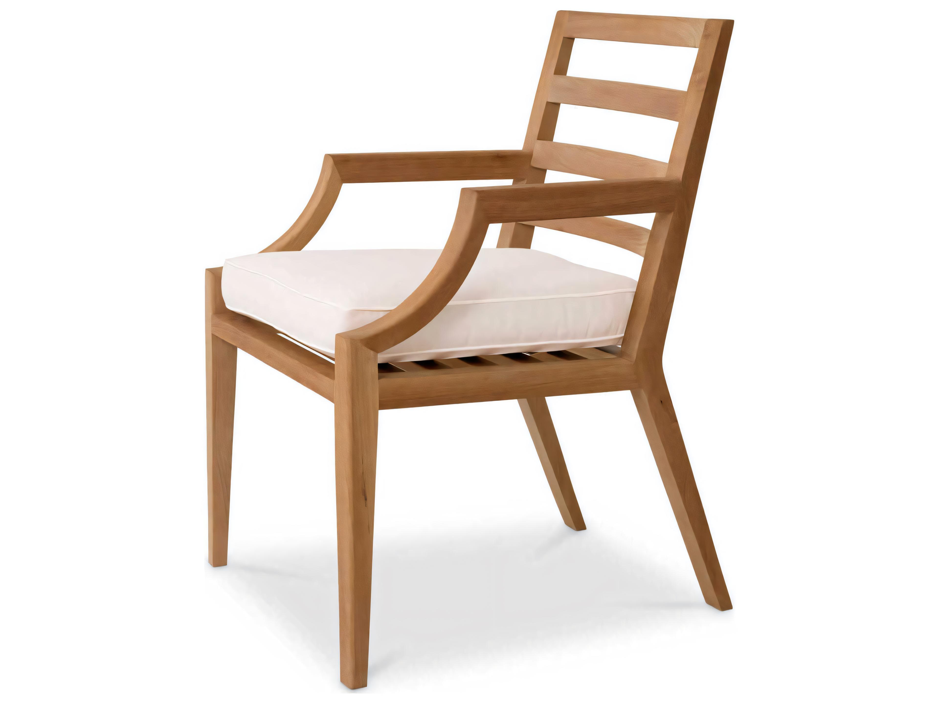 Eichholtz Outdoor Natural Teak Flores Off-white Dining Chair