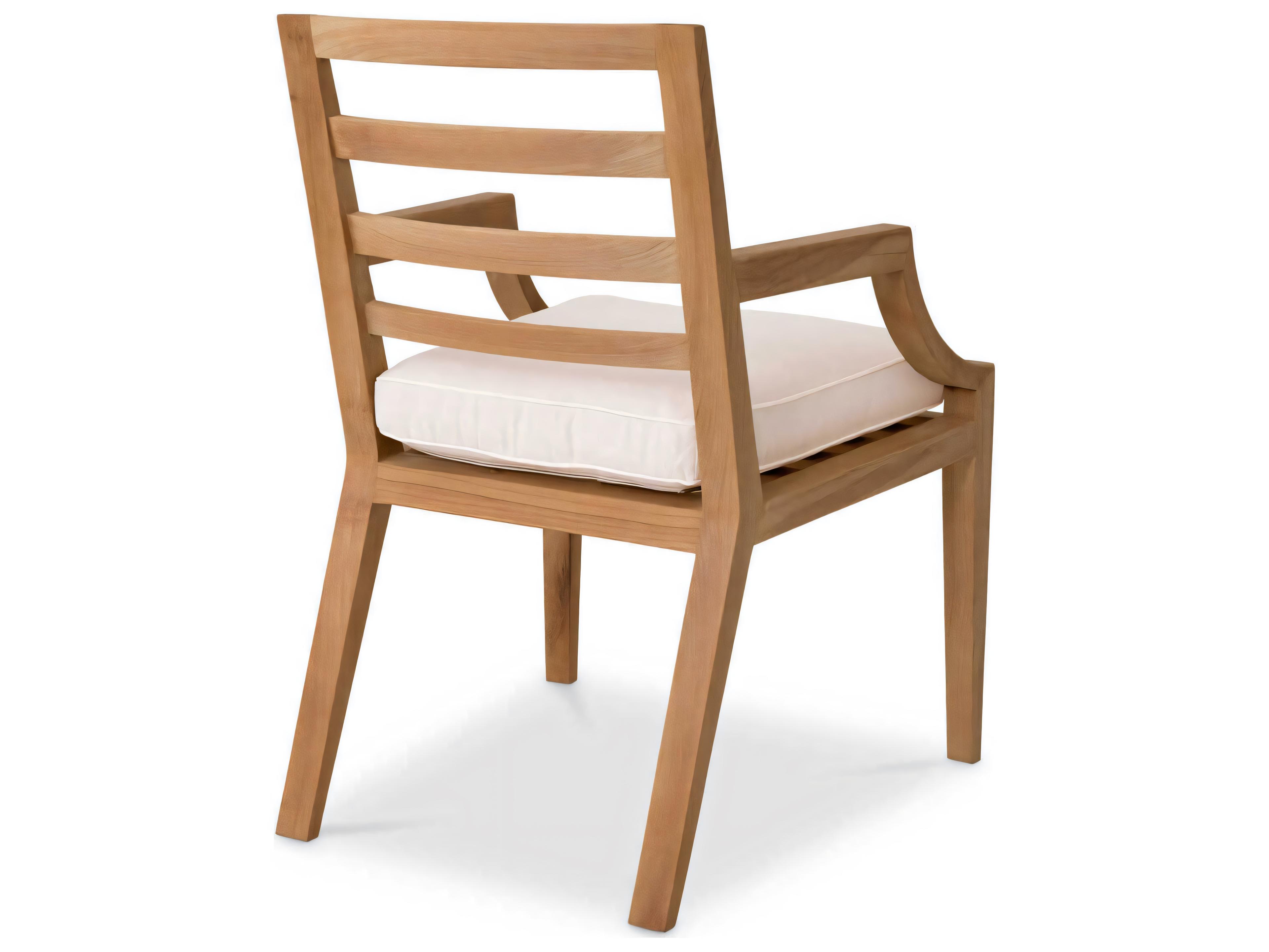 Eichholtz Outdoor Natural Teak Flores Off-white Dining Chair