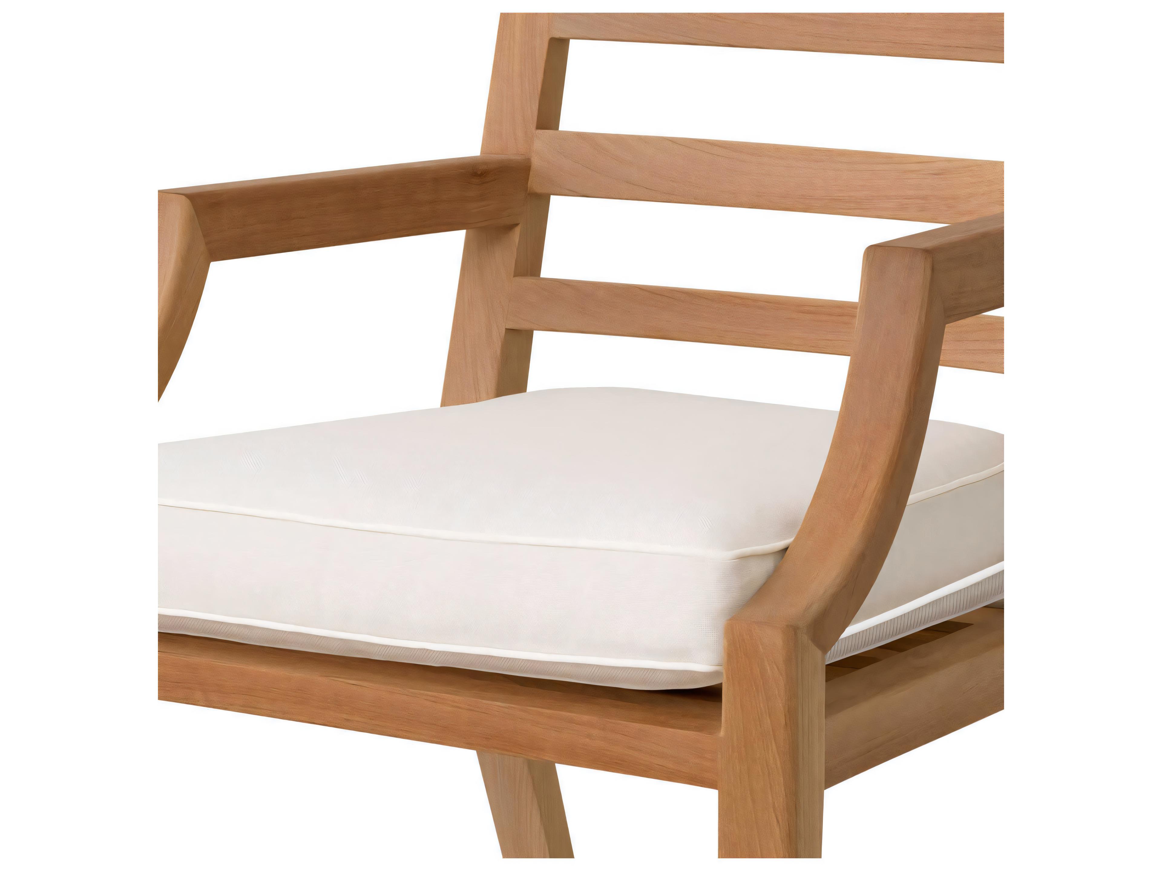 Eichholtz Outdoor Natural Teak Flores Off-white Dining Chair