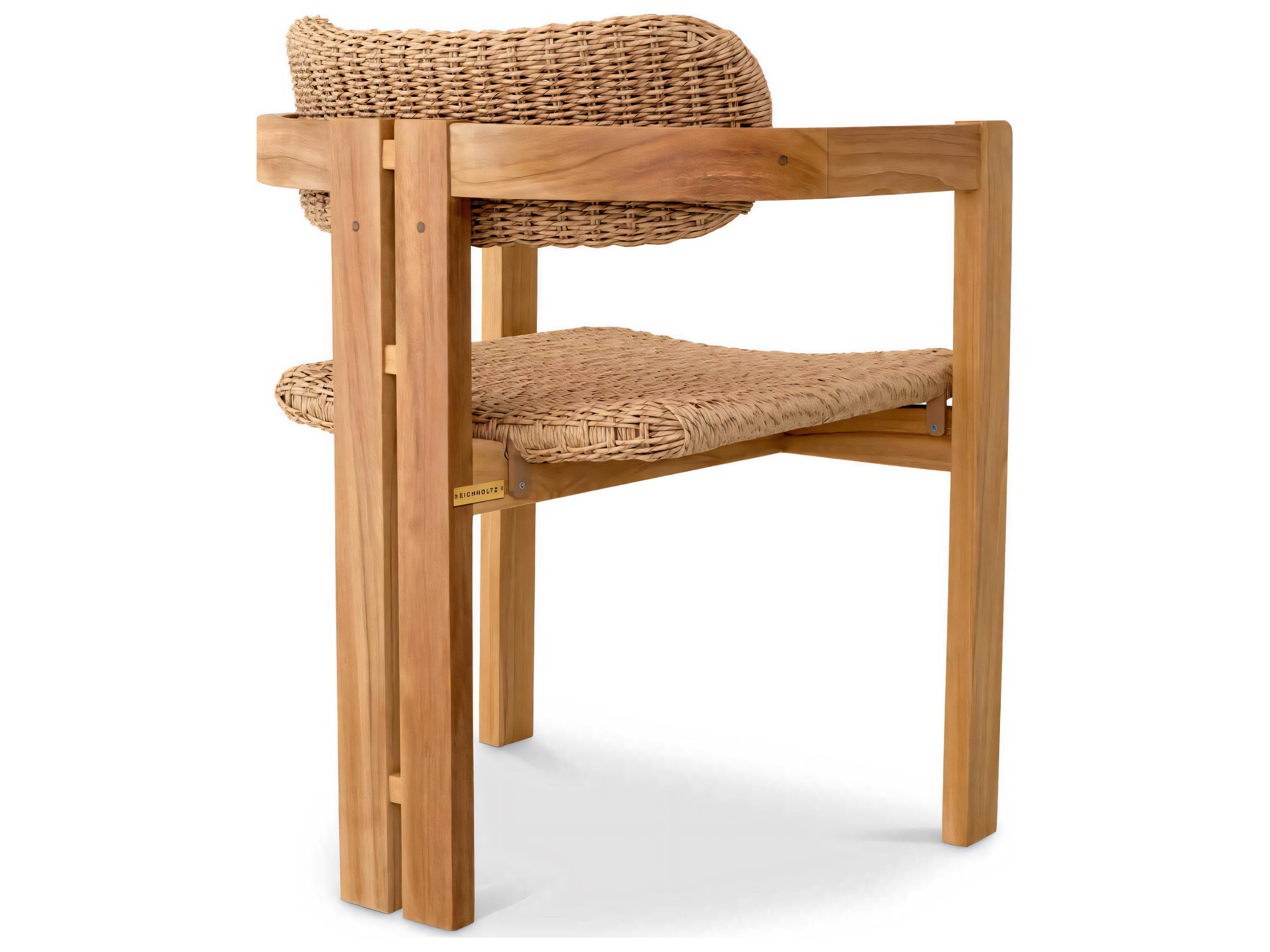 Eichholtz Outdoor Natural Teak Weave Dining Chair
