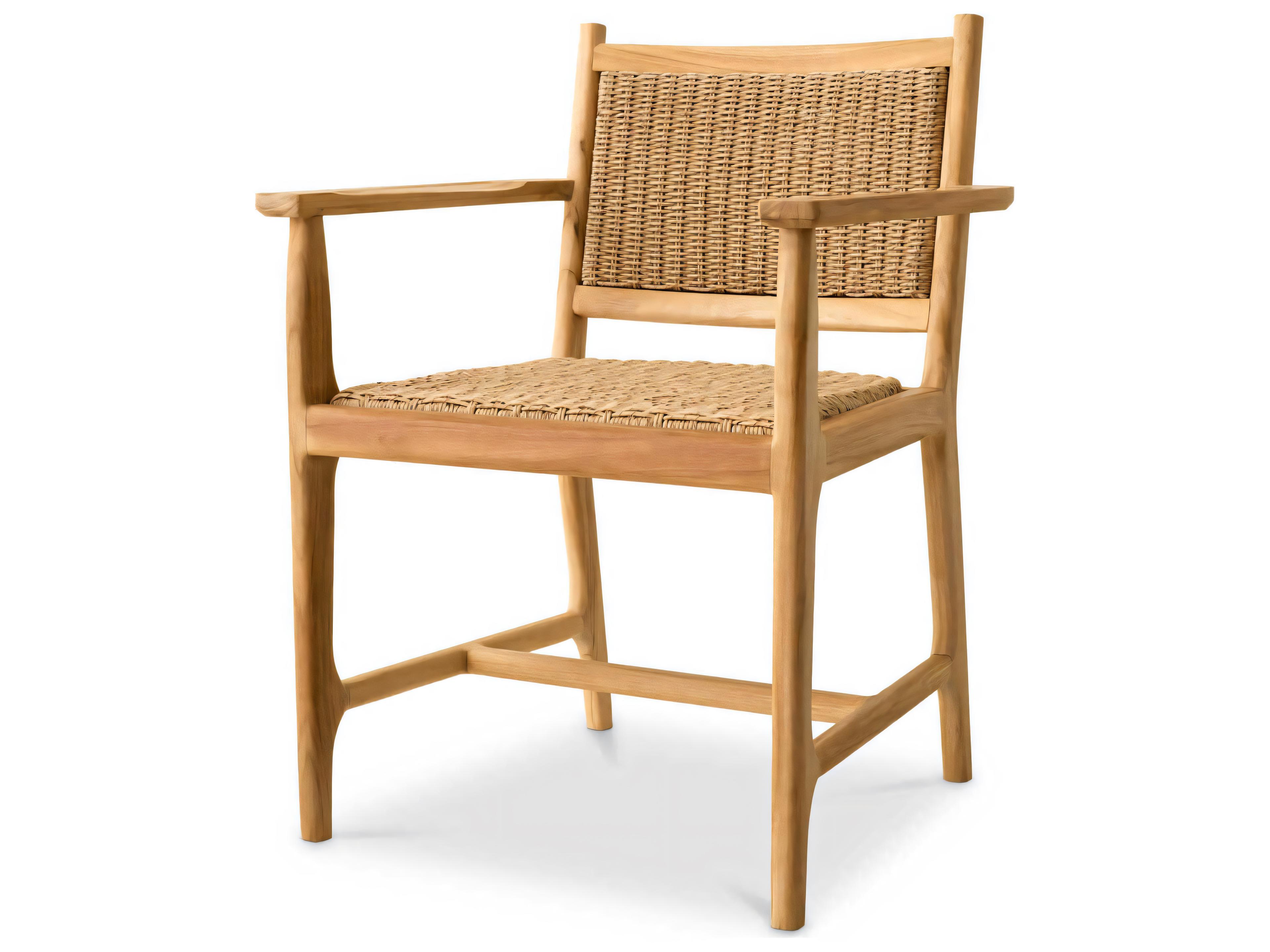 Eichholtz Outdoor Natural Teak Weave Dining Chair