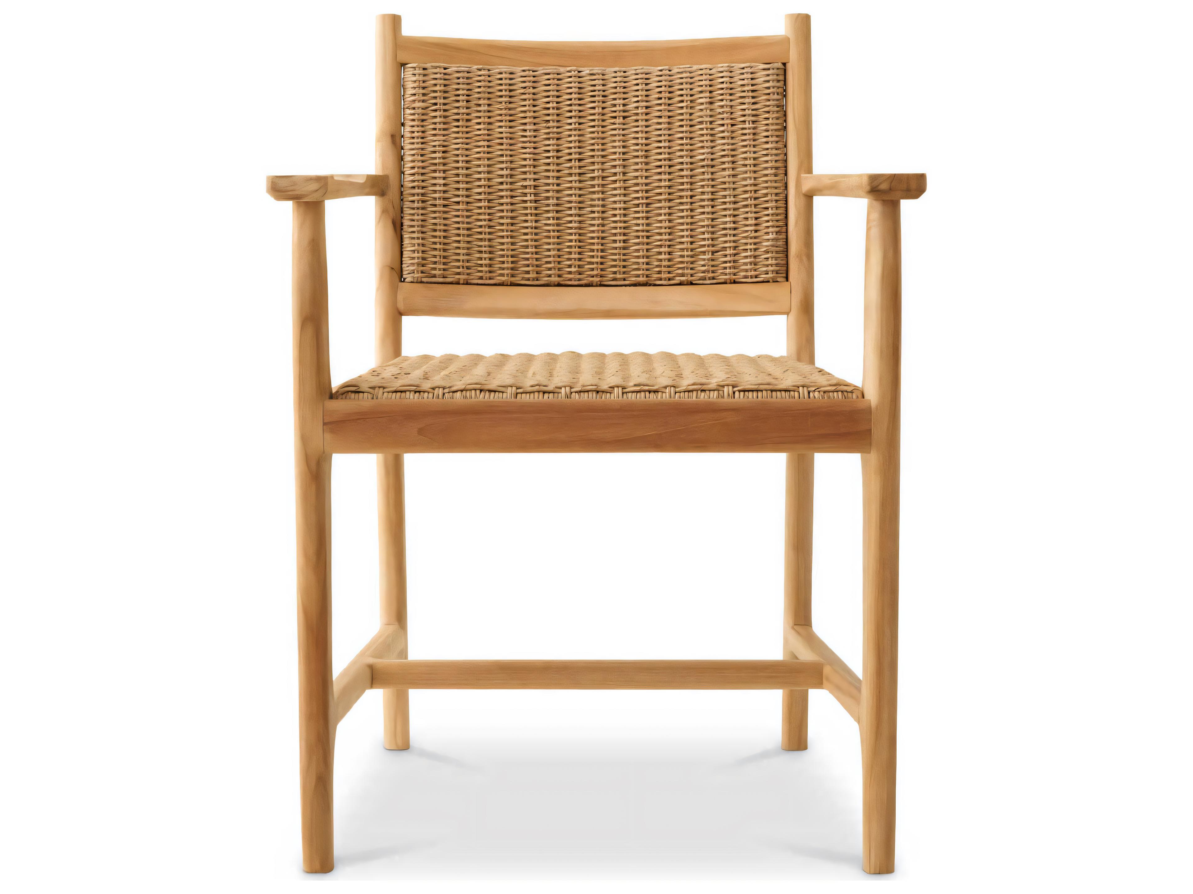 Eichholtz Outdoor Natural Teak Weave Dining Chair