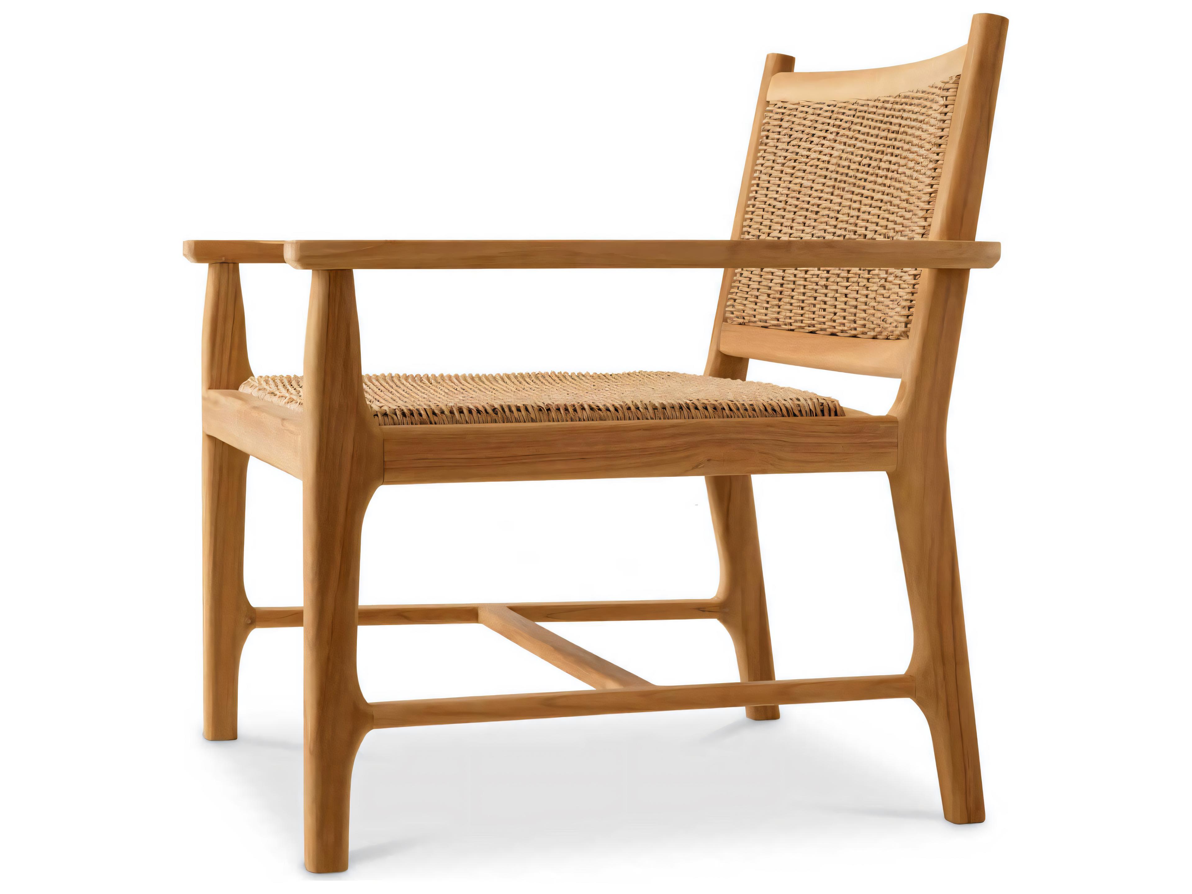 Eichholtz Outdoor Natural Teak Weave Lounge Chair