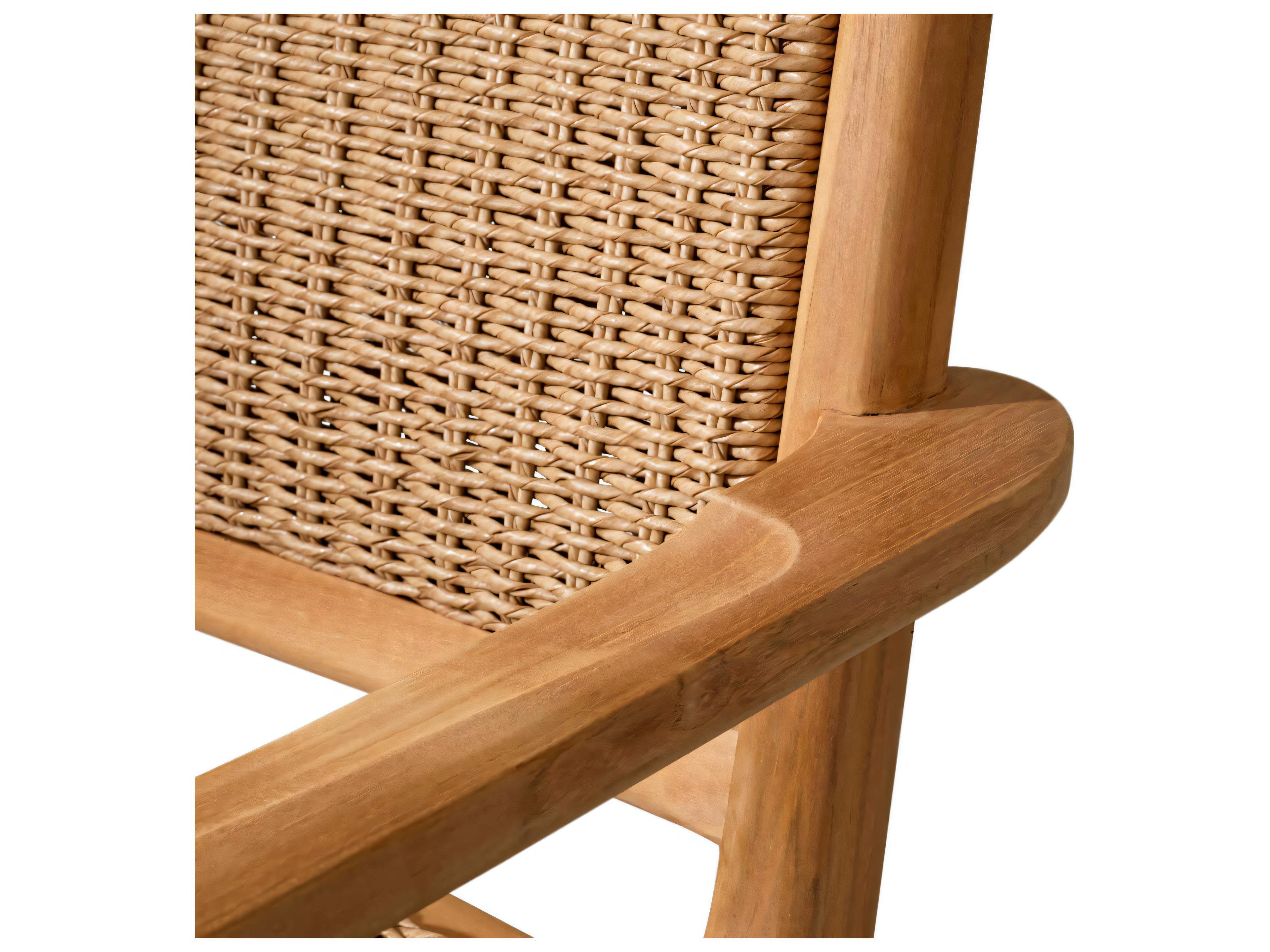 Eichholtz Outdoor Natural Teak Weave Lounge Chair