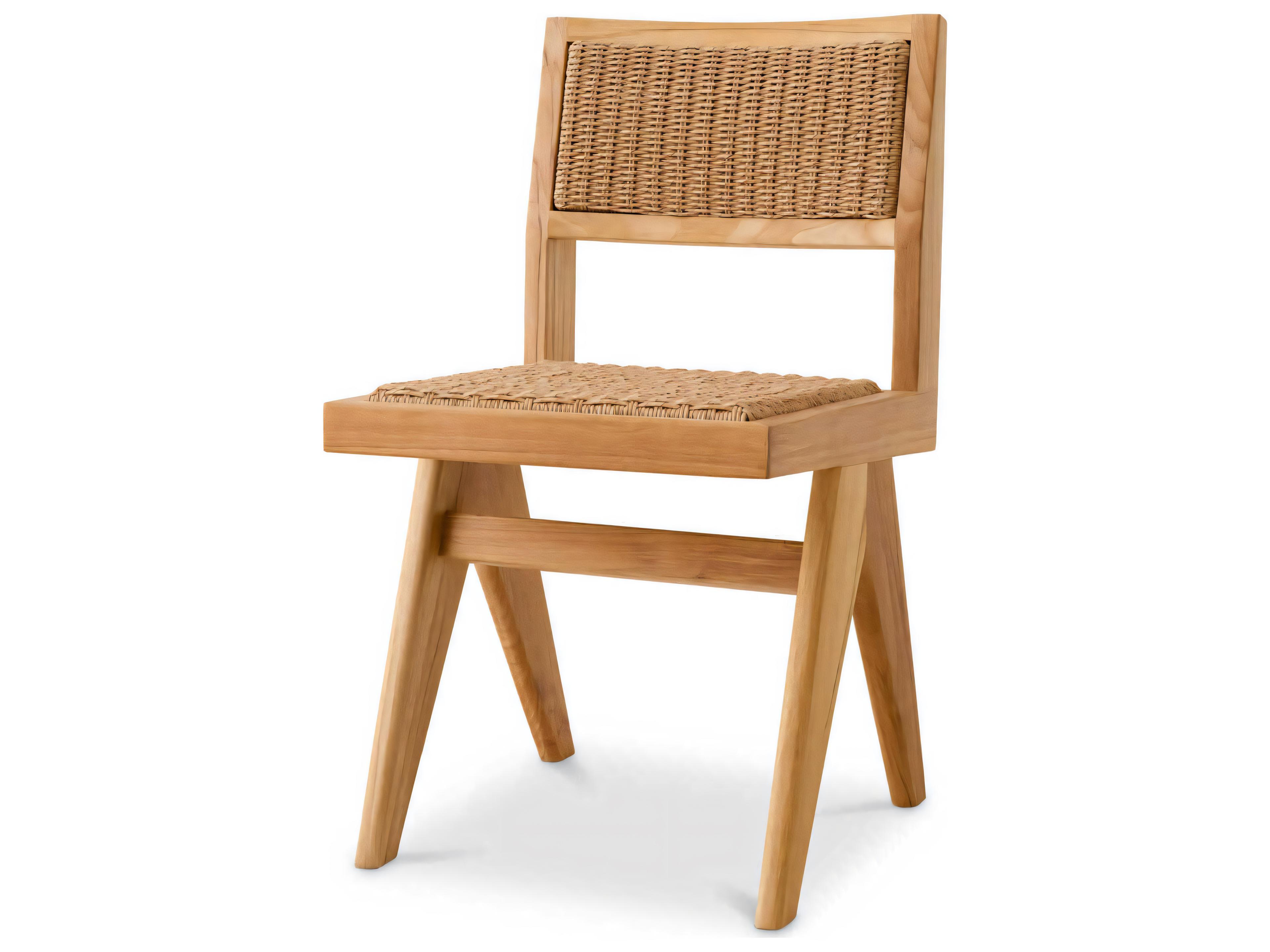 Eichholtz Outdoor Natural Teak Weave Dining Chair