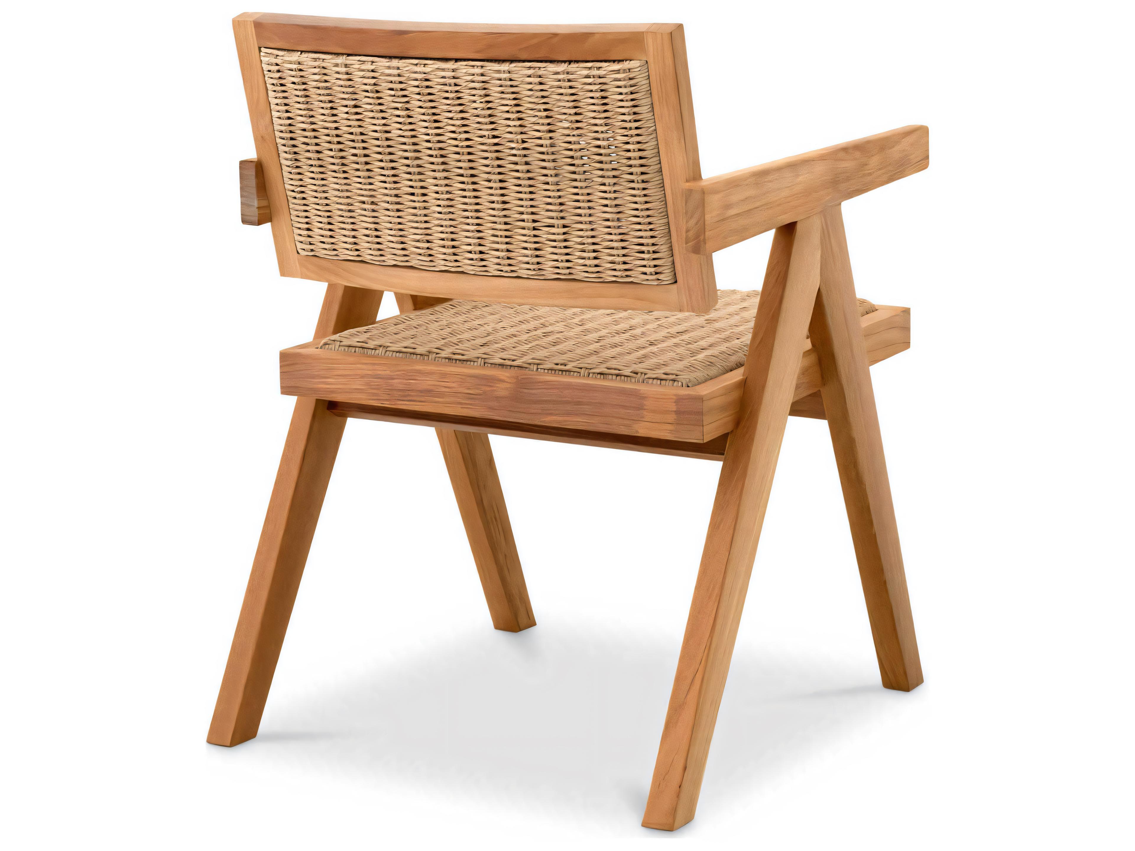 Eichholtz Outdoor Natural Teak Weave Dining Chair