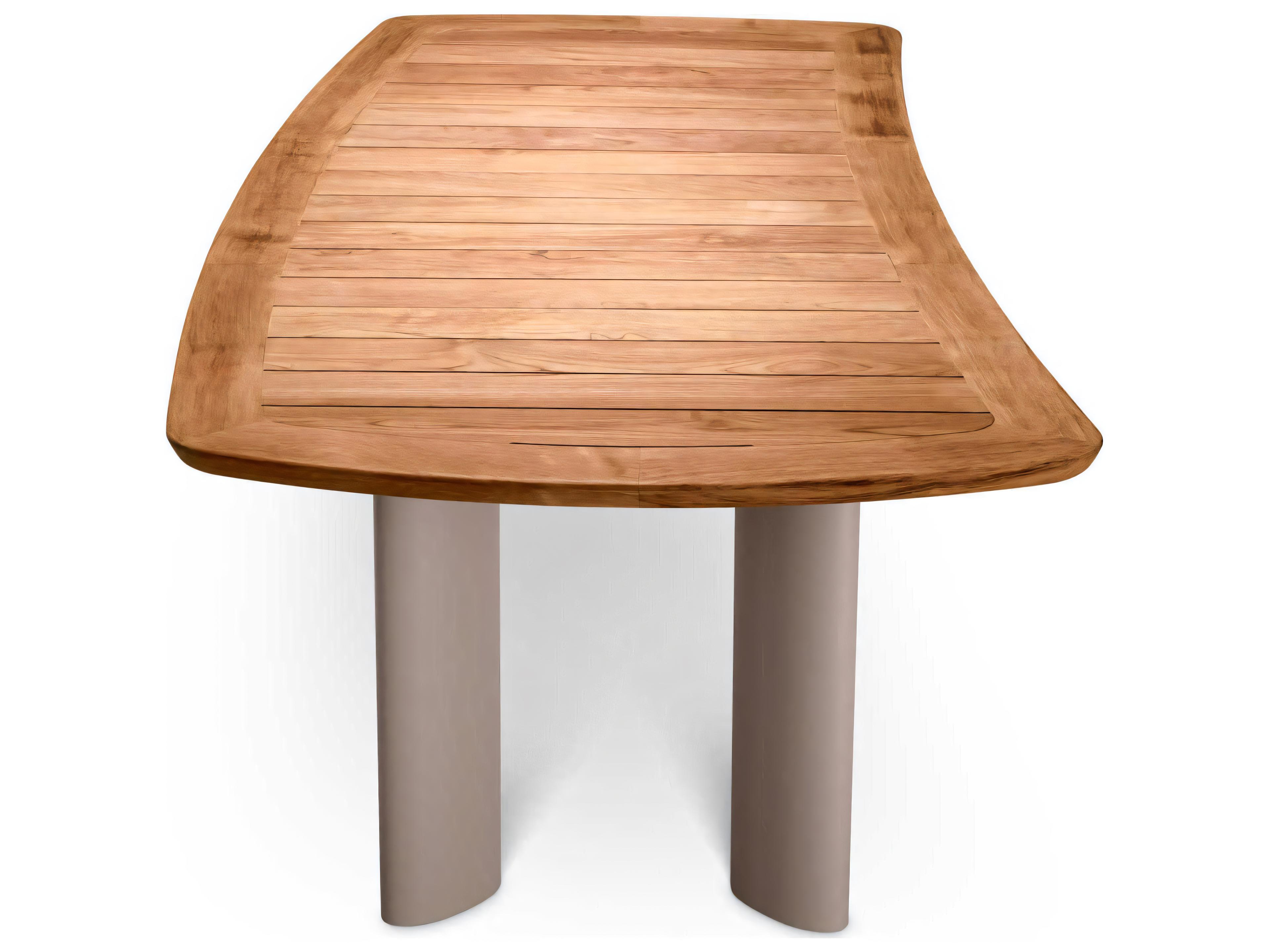 Eichholtz Outdoor Natural Teak Sand Finish Legs Dining Table