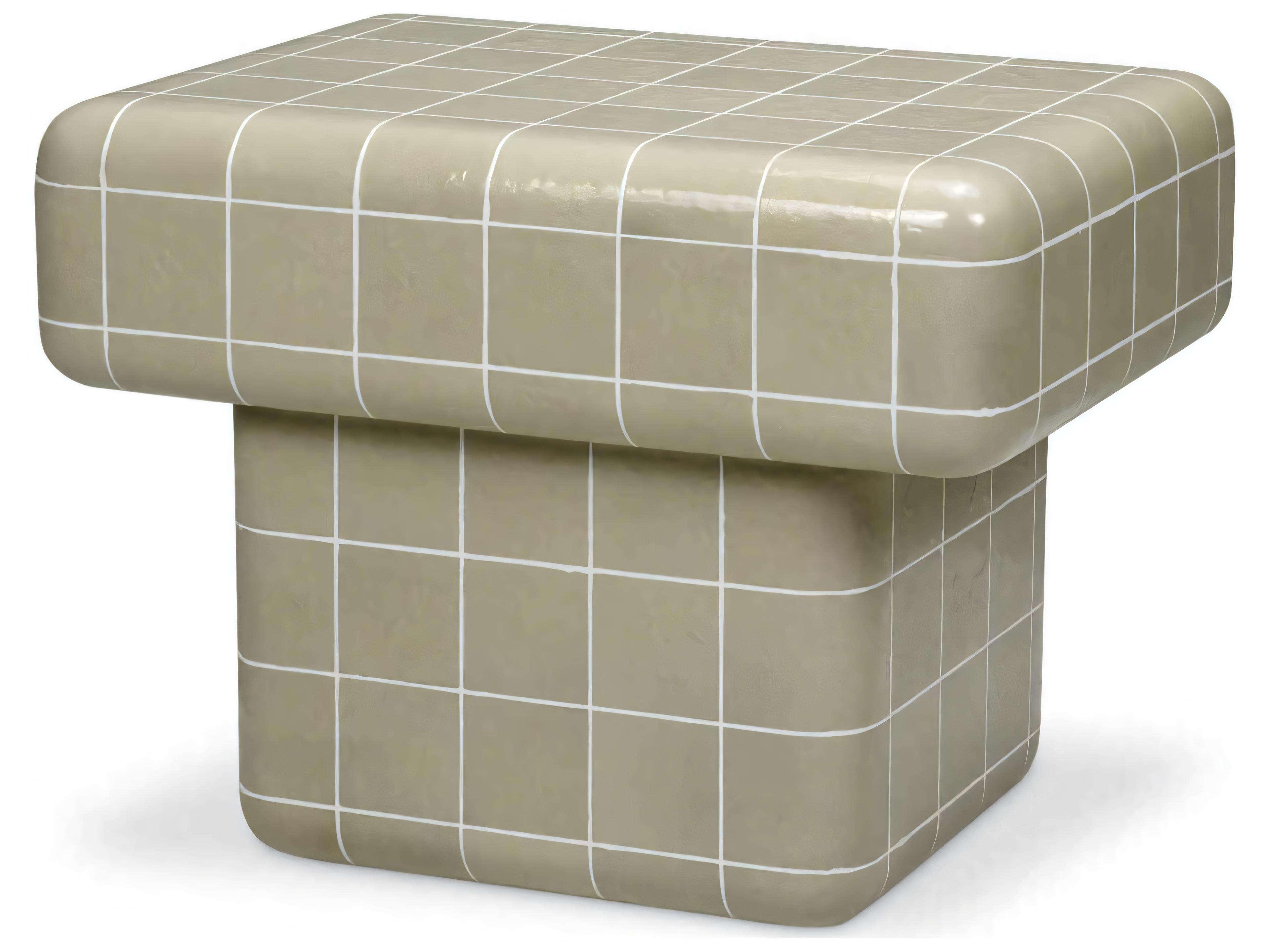 Eichholtz Outdoor Light Grey Glaze End Table