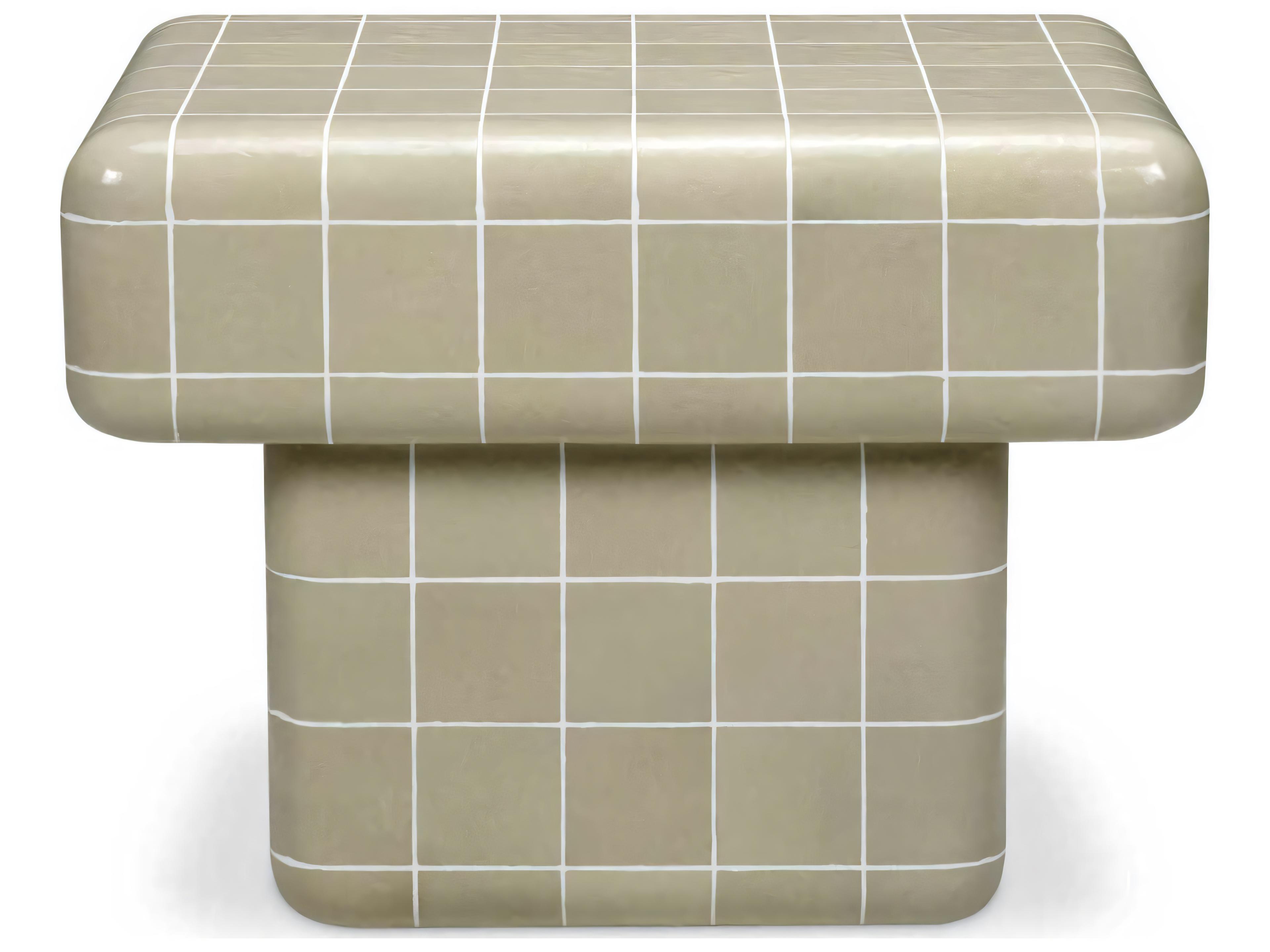 Eichholtz Outdoor Light Grey Glaze End Table