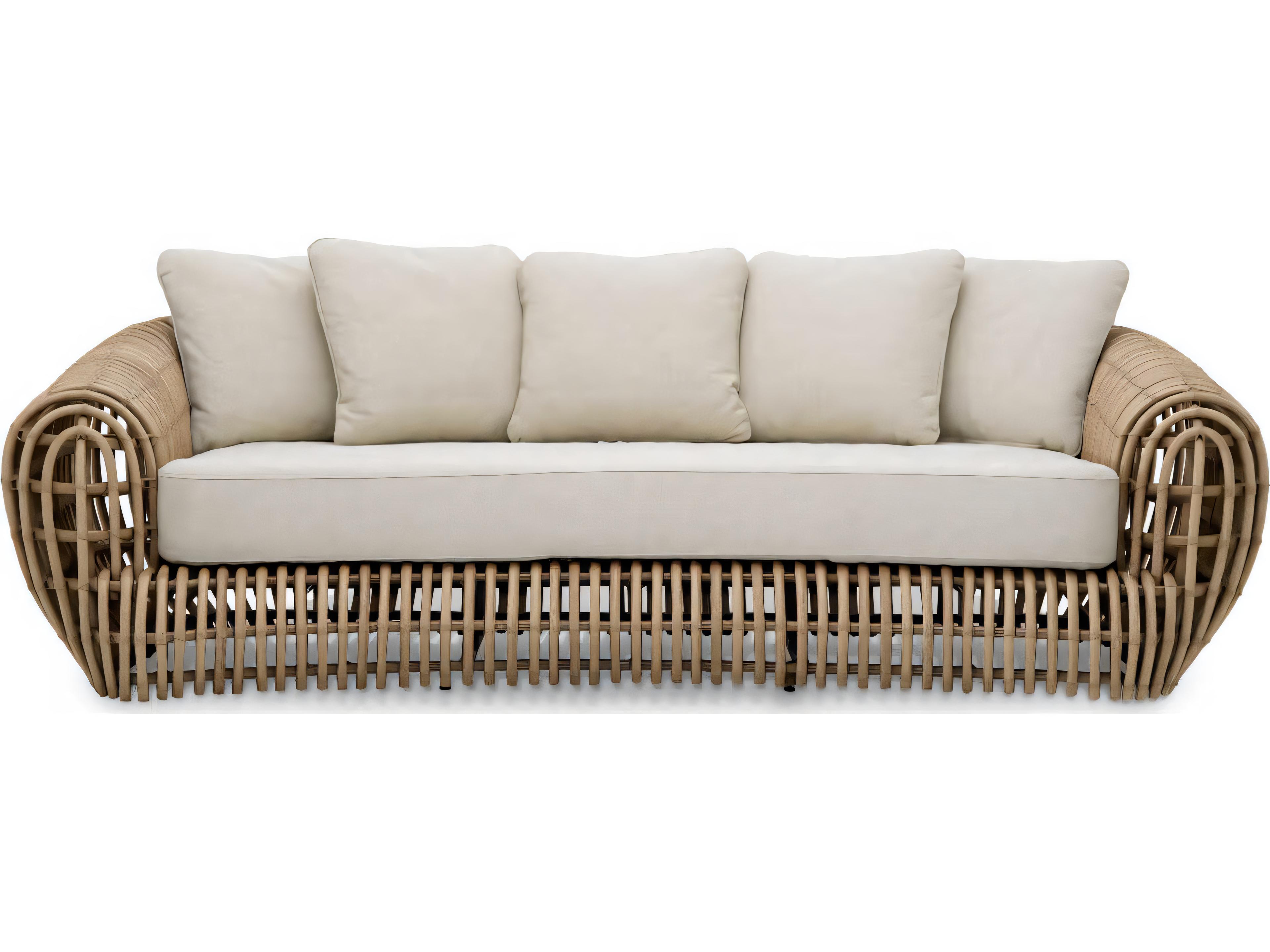 Eichholtz Outdoor Faux Rattan Viola Sand Sofa