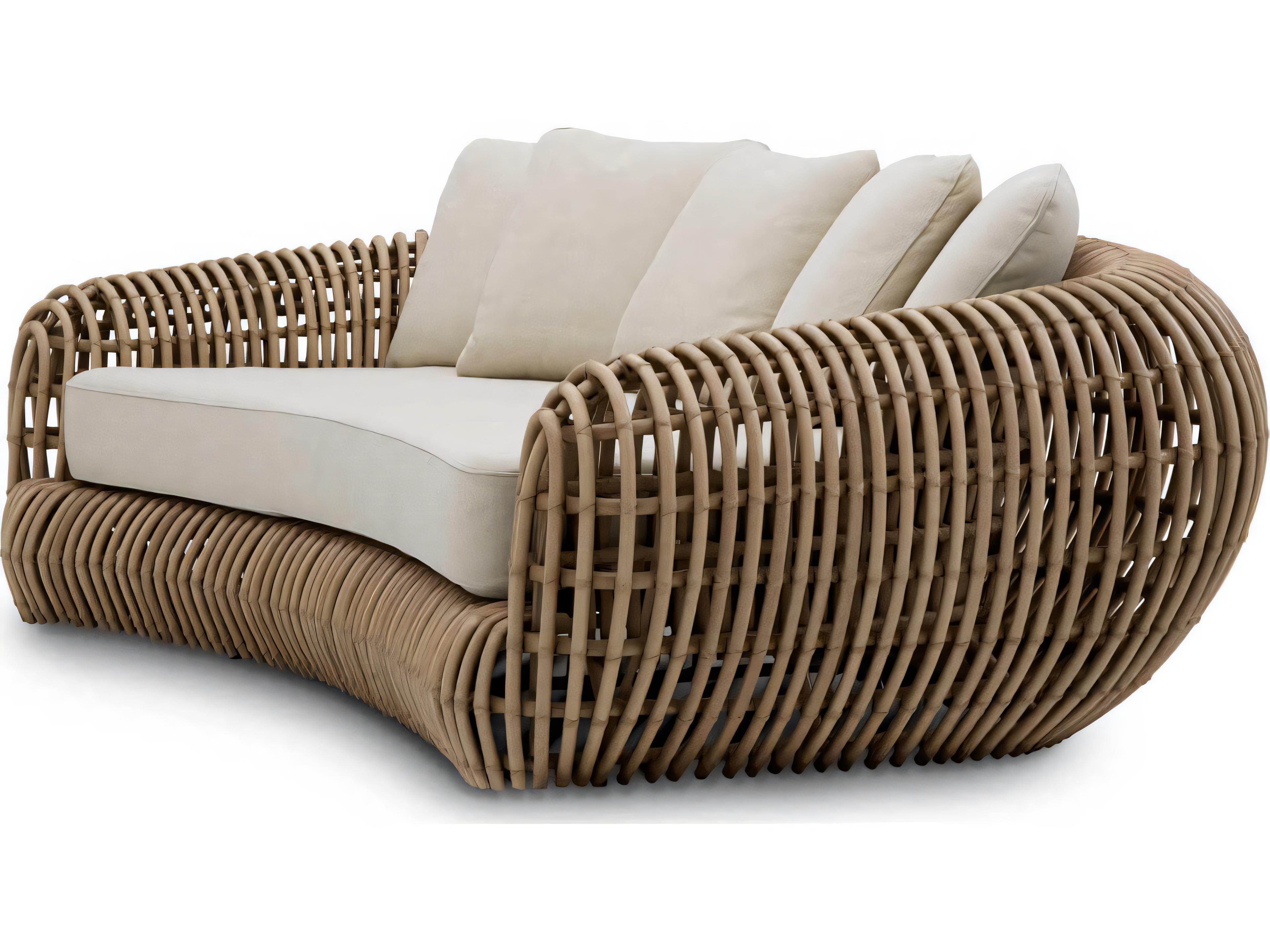 Eichholtz Outdoor Faux Rattan Viola Sand Sofa