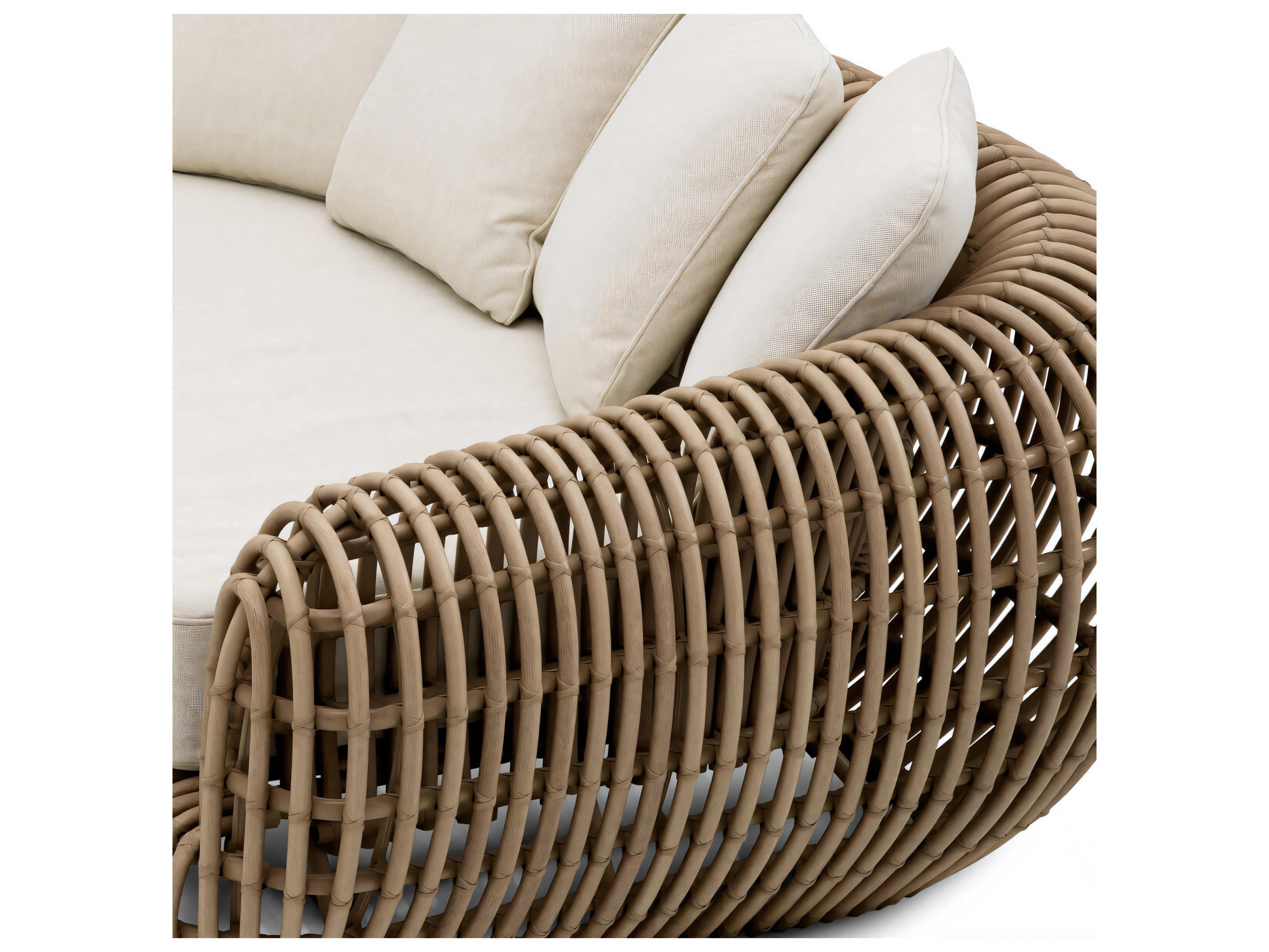 Eichholtz Outdoor Faux Rattan Viola Sand Sofa