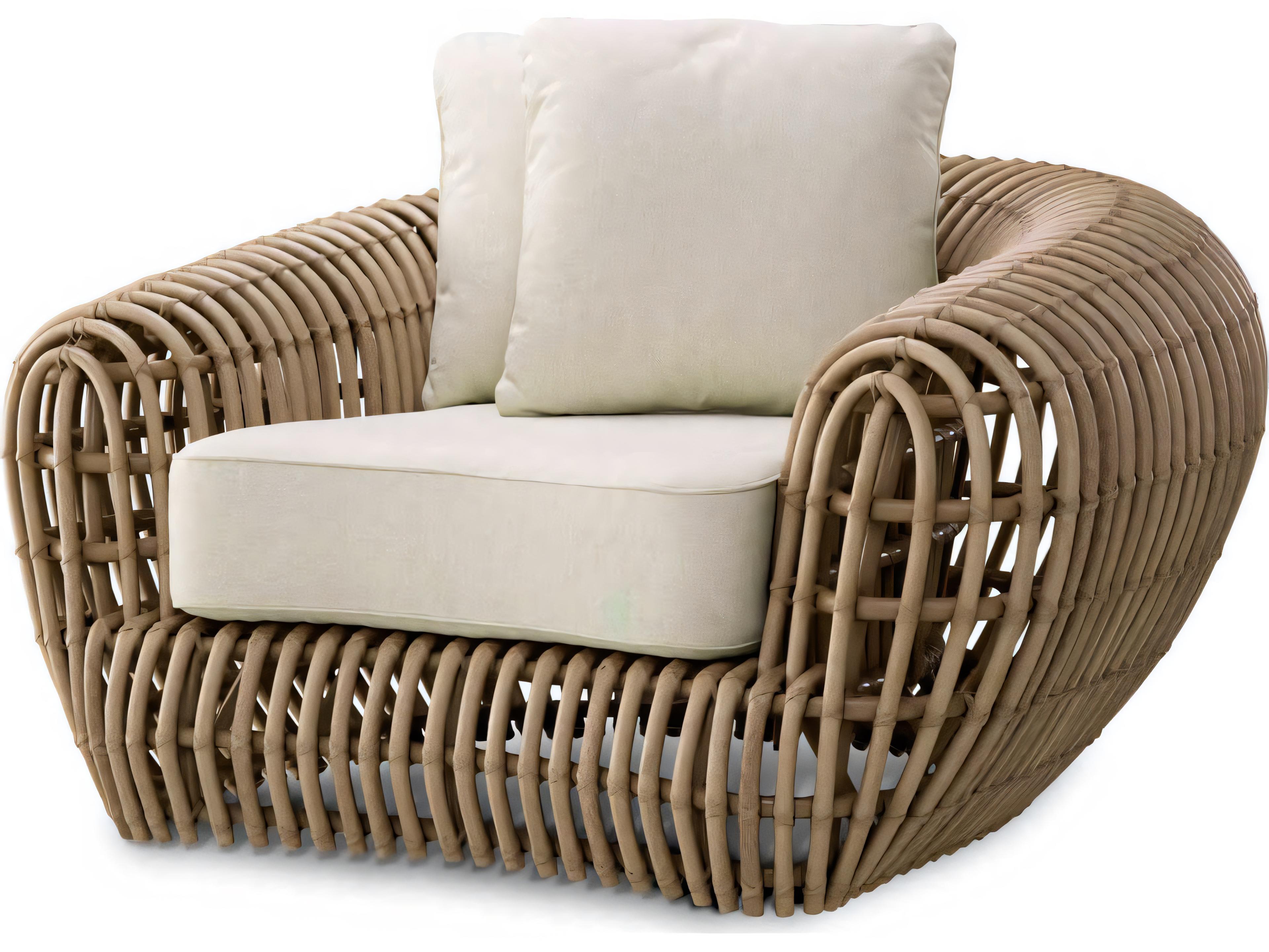 Eichholtz Outdoor Faux Rattan Viola Sand Lounge Chair