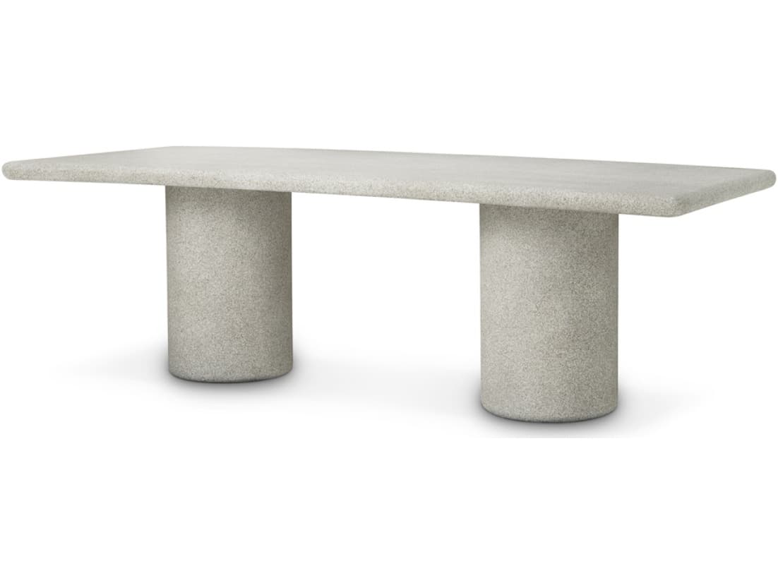 Eichholtz Outdoor Grey Stone Texture Concrete Rectangular Dining Table