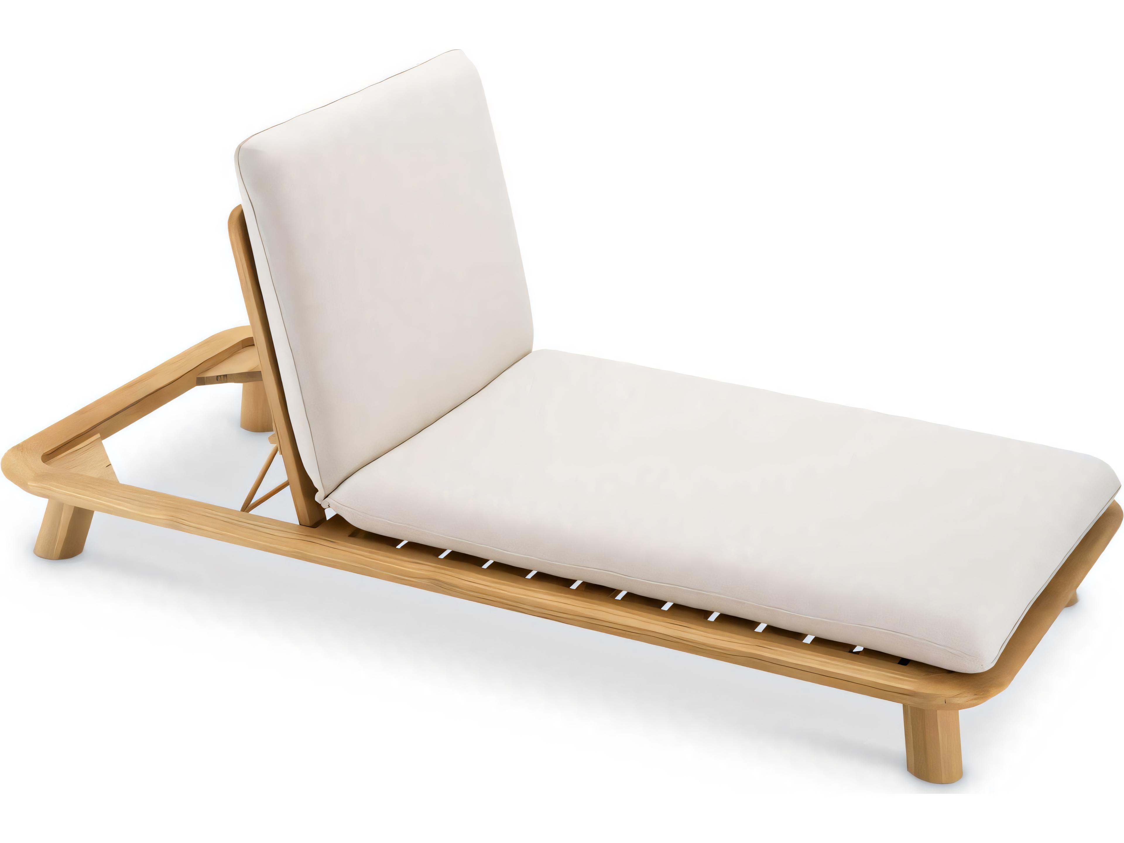 Eichholtz Outdoor Natural Teak Viola Sand Lounge Bed