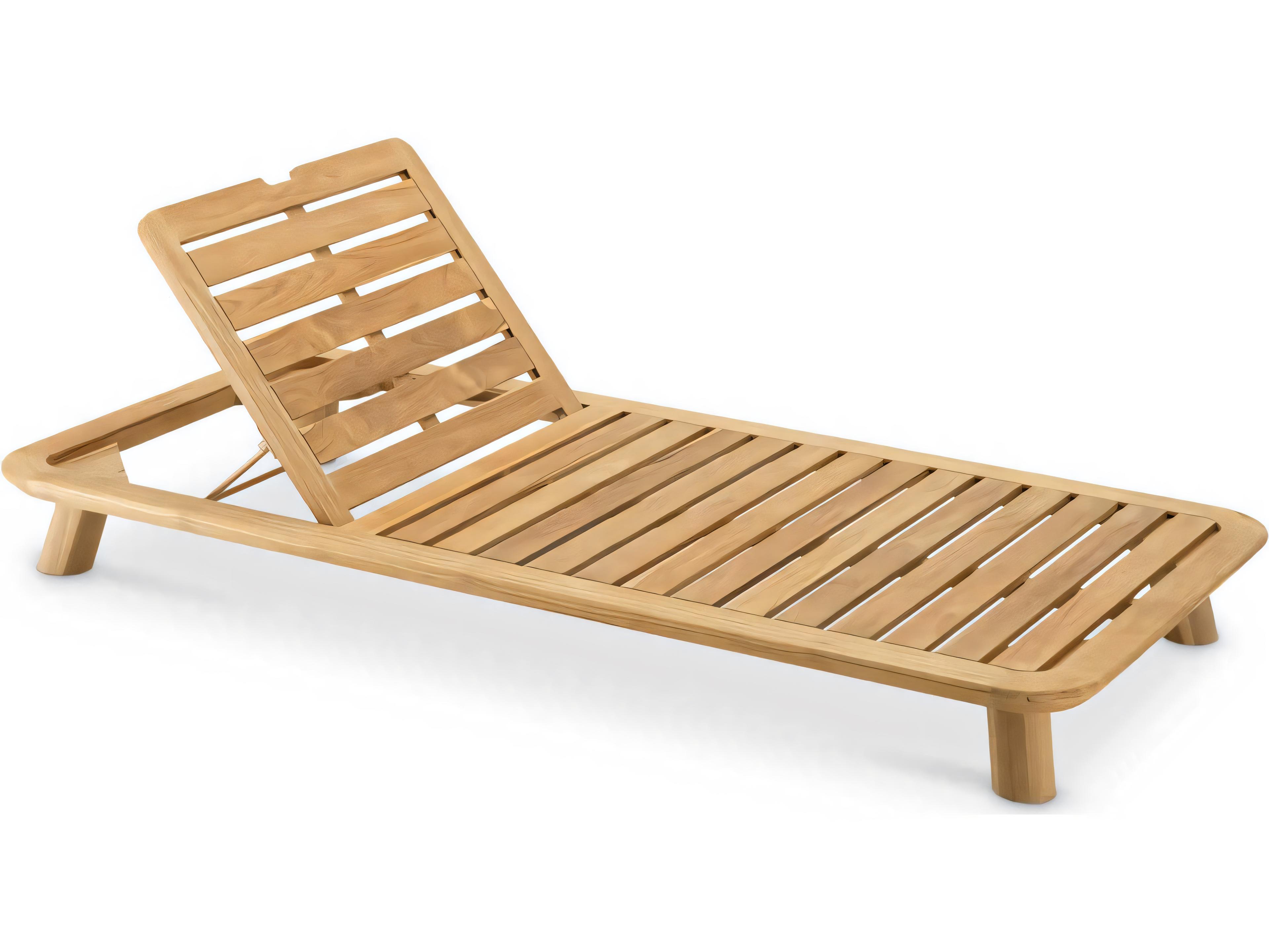 Eichholtz Outdoor Natural Teak Viola Sand Lounge Bed