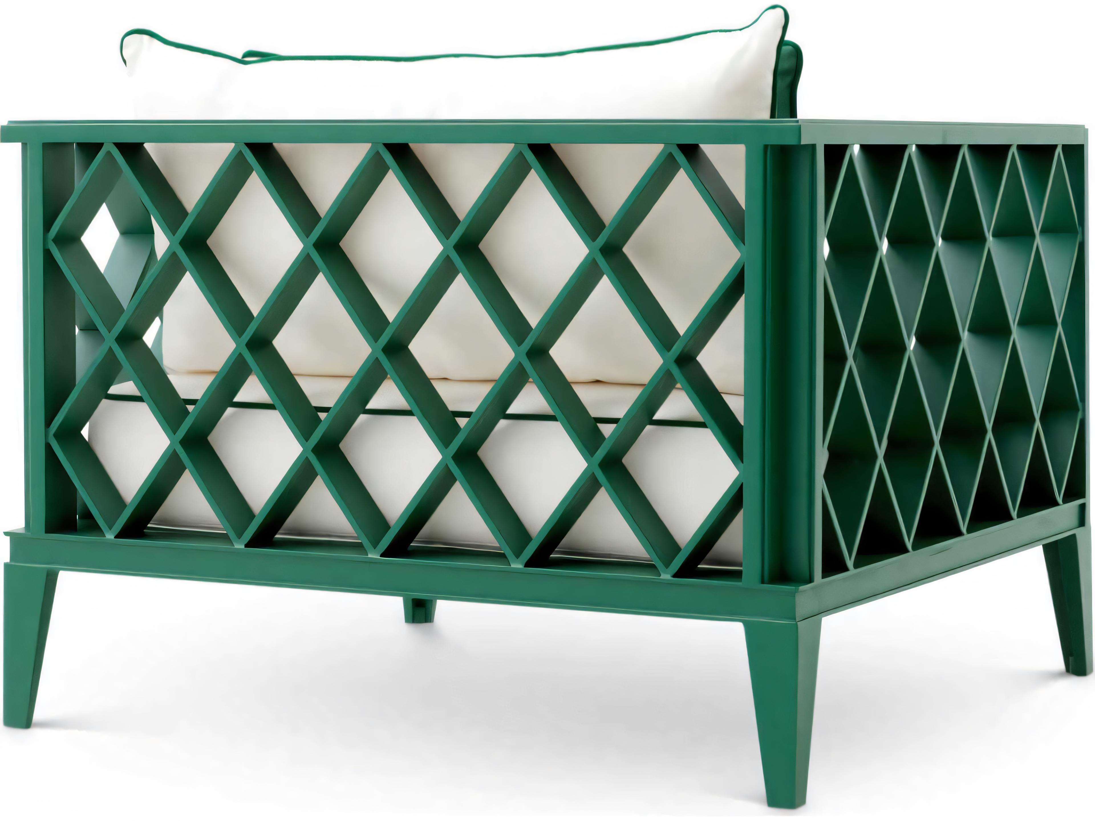 Eichholtz Outdoor Green Finish Blaise Off-white Florent Lounge Chair